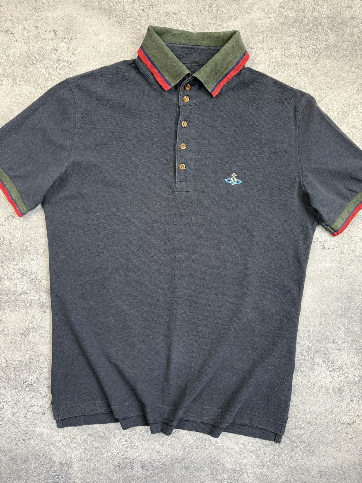 Vintage Vivienne Westwood Polo Shirt Luxury Orb Logo Y2K