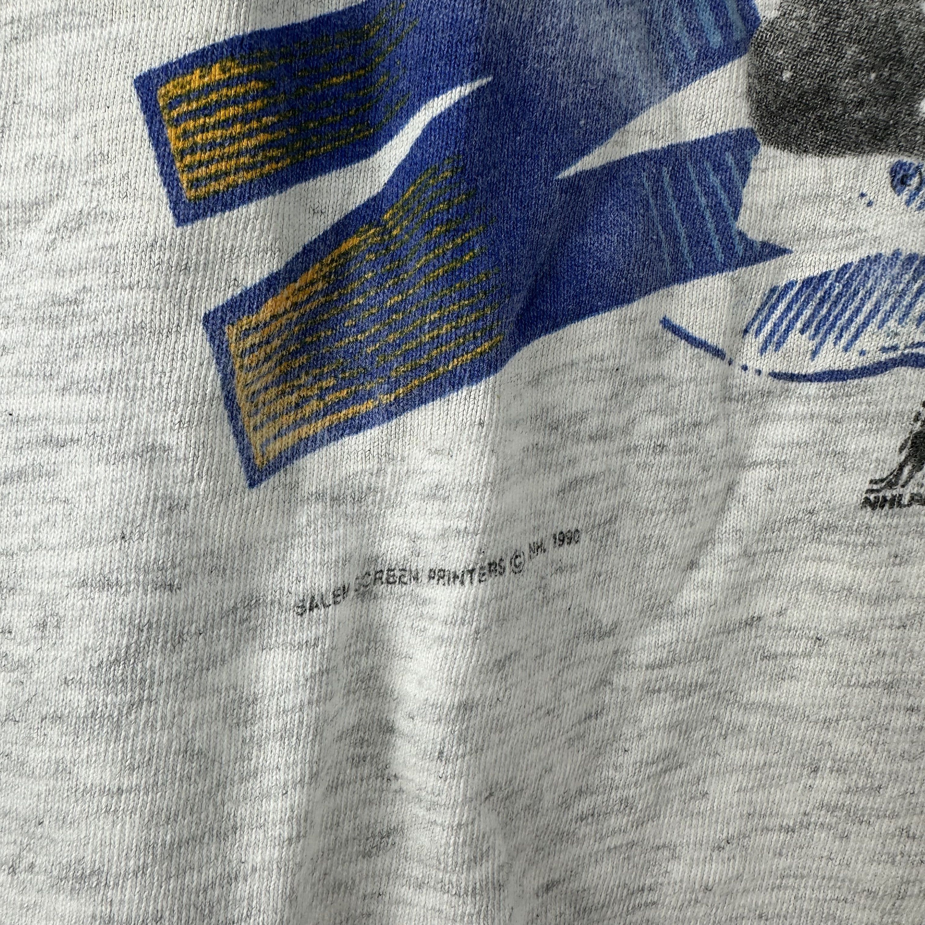 Vintage Vintage 1990 Pierre Turgeon Buffalo Sabres NHL Salem T-shirt Size US XL / EU 56 / 4 - 5 Thumbnail