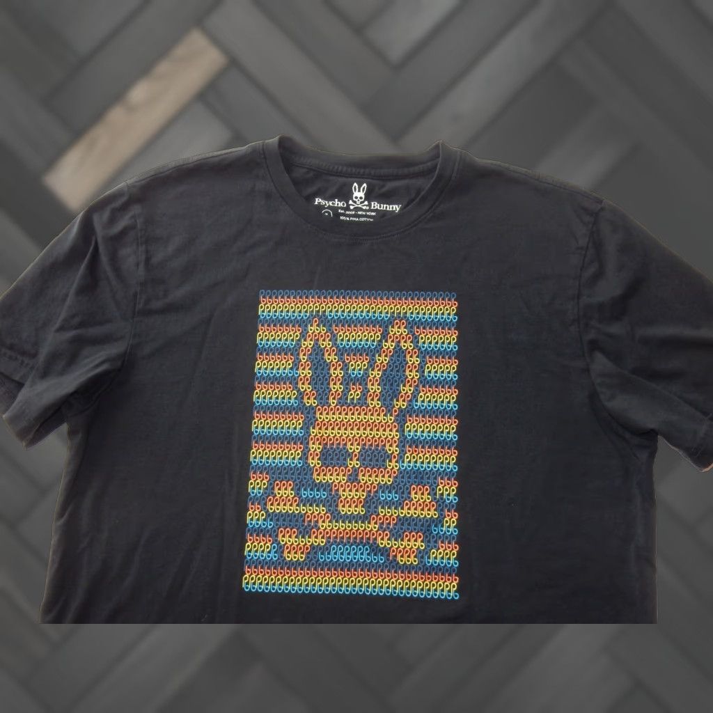 Psycho Bunny Psycho Bunny T Shirt Men 2XL Short Sleeve Graphic Print Cotton Blue Mens Size US XXL / EU 58 / 5 - 1 Thumbnail