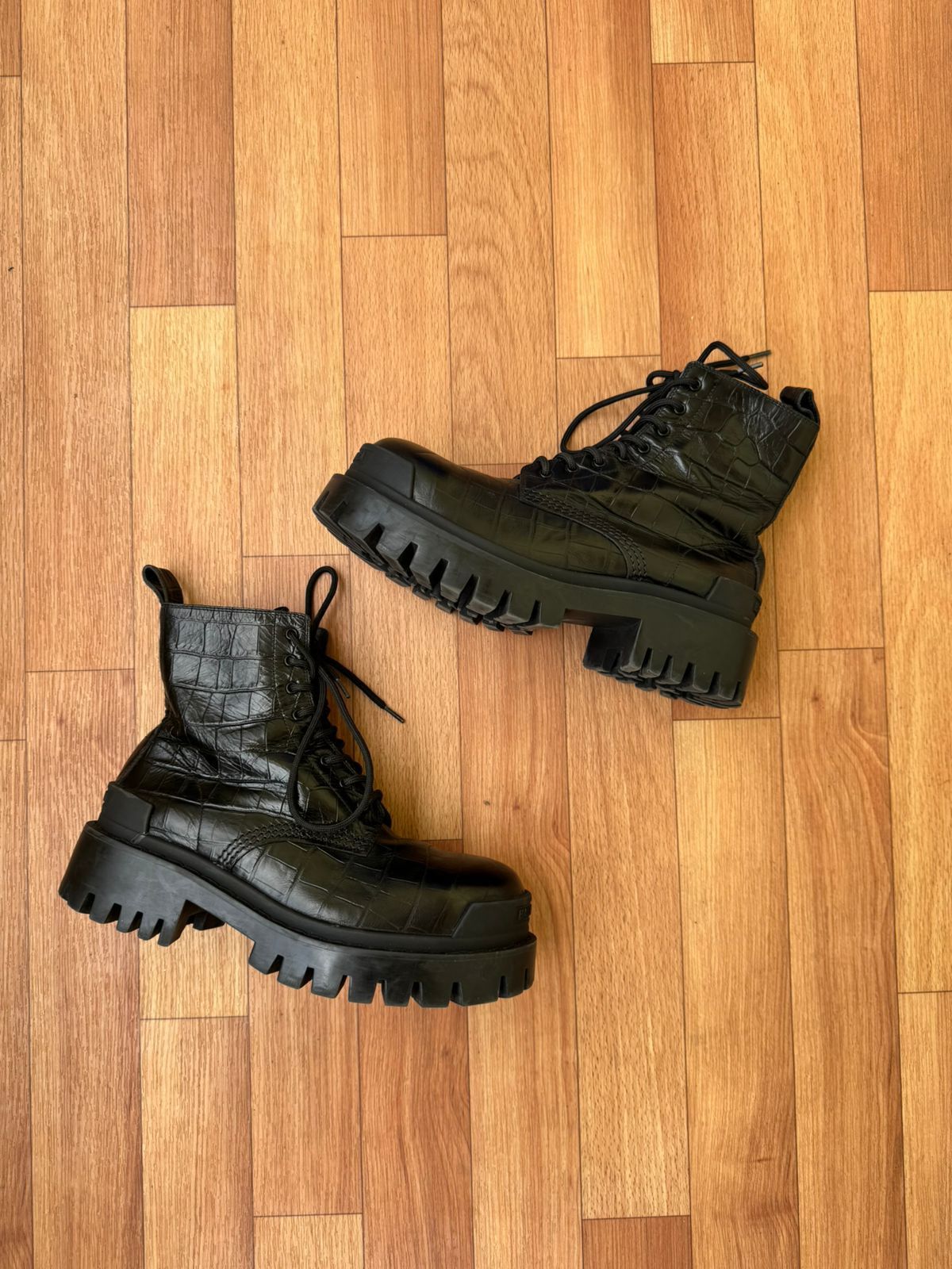Balenciaga 🐊 BALENCIAGA STRIKE CROC BOOTS Size US 6 / IT 36 - 7 Thumbnail