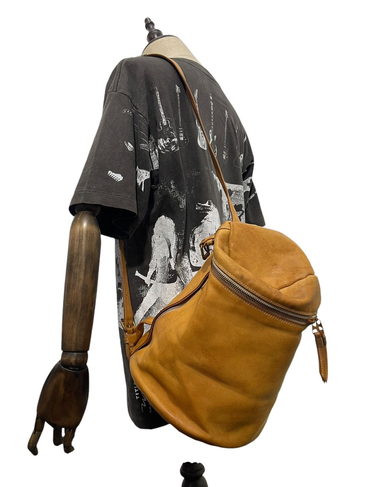 Yohji Yamamoto Full Leather Patina Y’saccs Cross Body Bag 4🟩 Size ONE SIZE - 3 Thumbnail