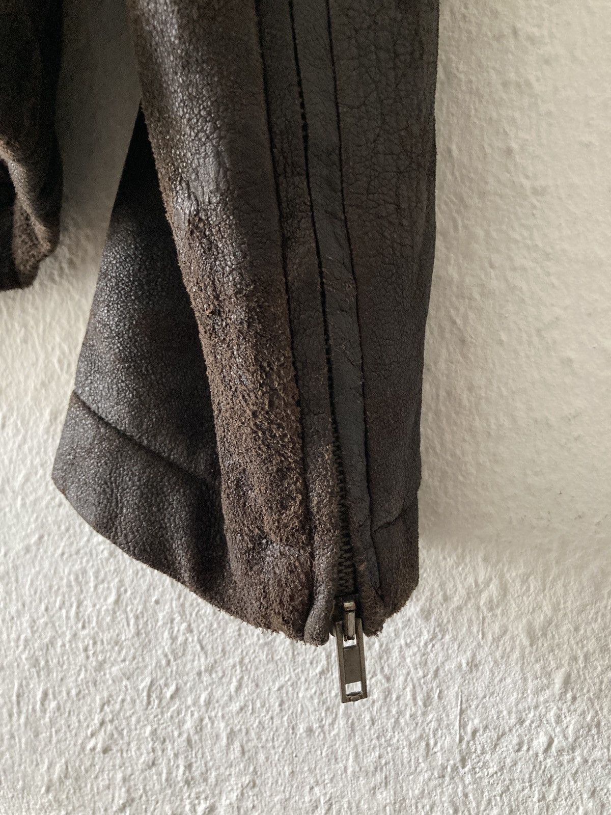 Rick Owens F/W 09 “CRUST” Bitter Blistered Lamb Mollino Leather Jacket Size US L / EU 52-54 / 3 - 18 Thumbnail