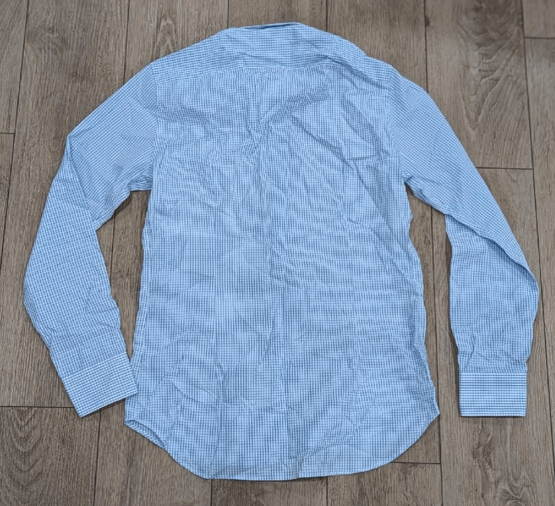 Canali CANALI Grid Cotton Dress Shirt Light Blue 40 US 15.75 Size US M / EU 48-50 / 2 - 4 Thumbnail