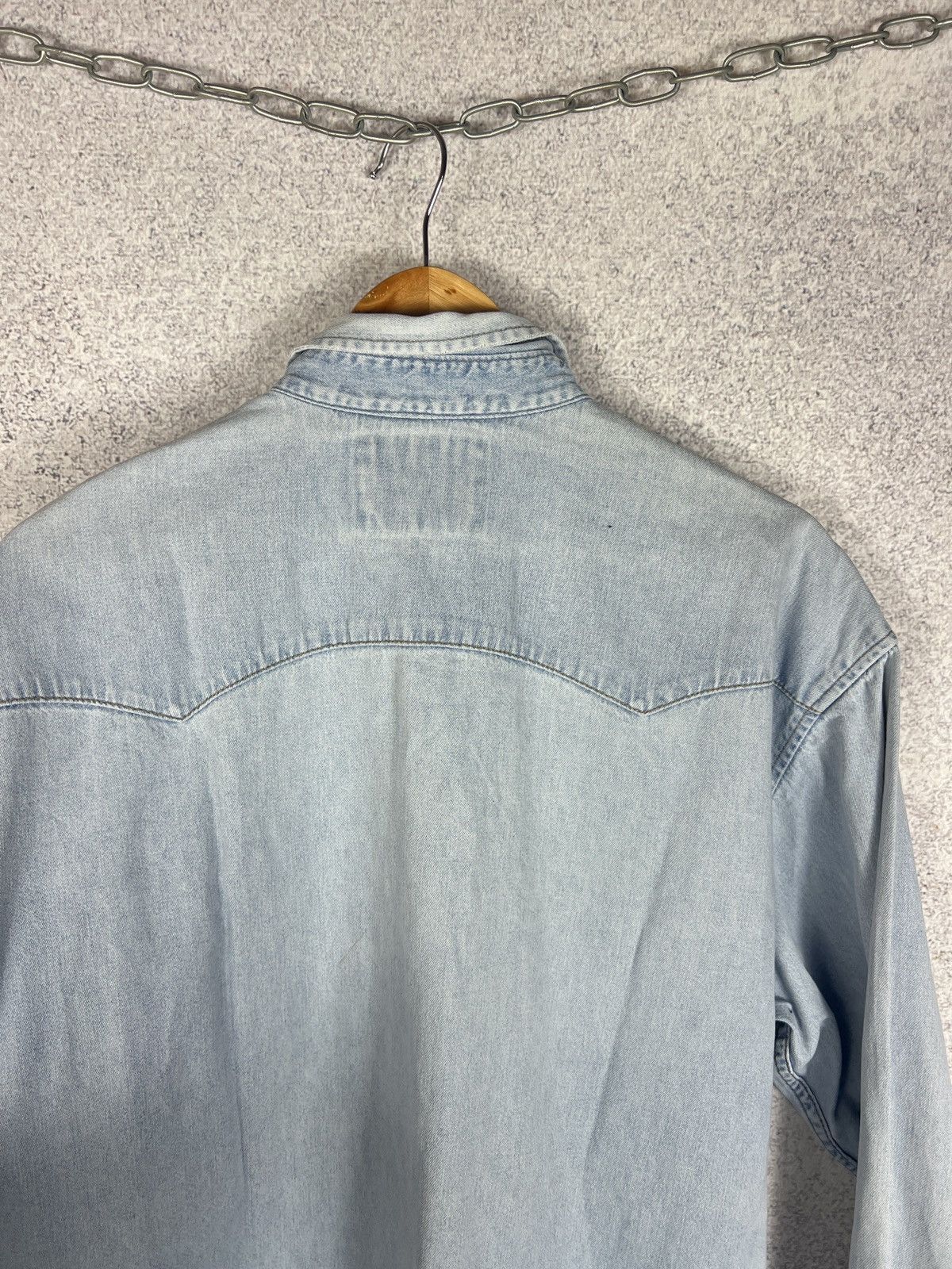 Levi's Vintage 80s Levi’s Blue Denim Western Shirt Size US L / EU 52-54 / 3 - 9 Thumbnail