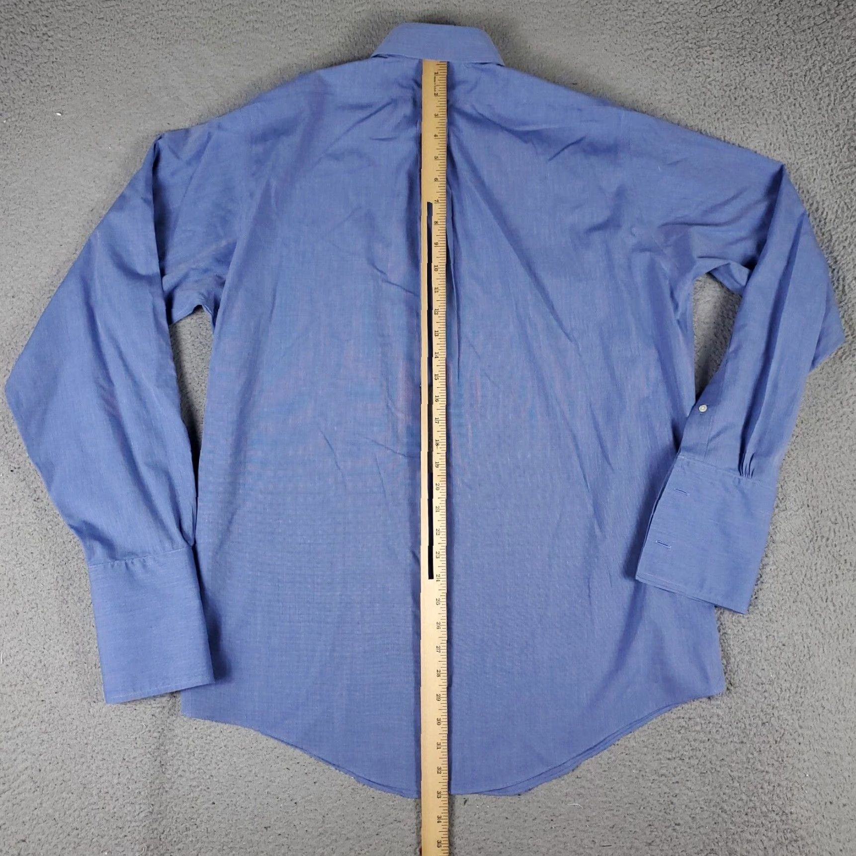 Brooks Brothers Vintage Brooks Brothers Dress Shirt Men Size 15.5 Blue Cotton French Cuff Business Casual Size 40R - 3 Thumbnail