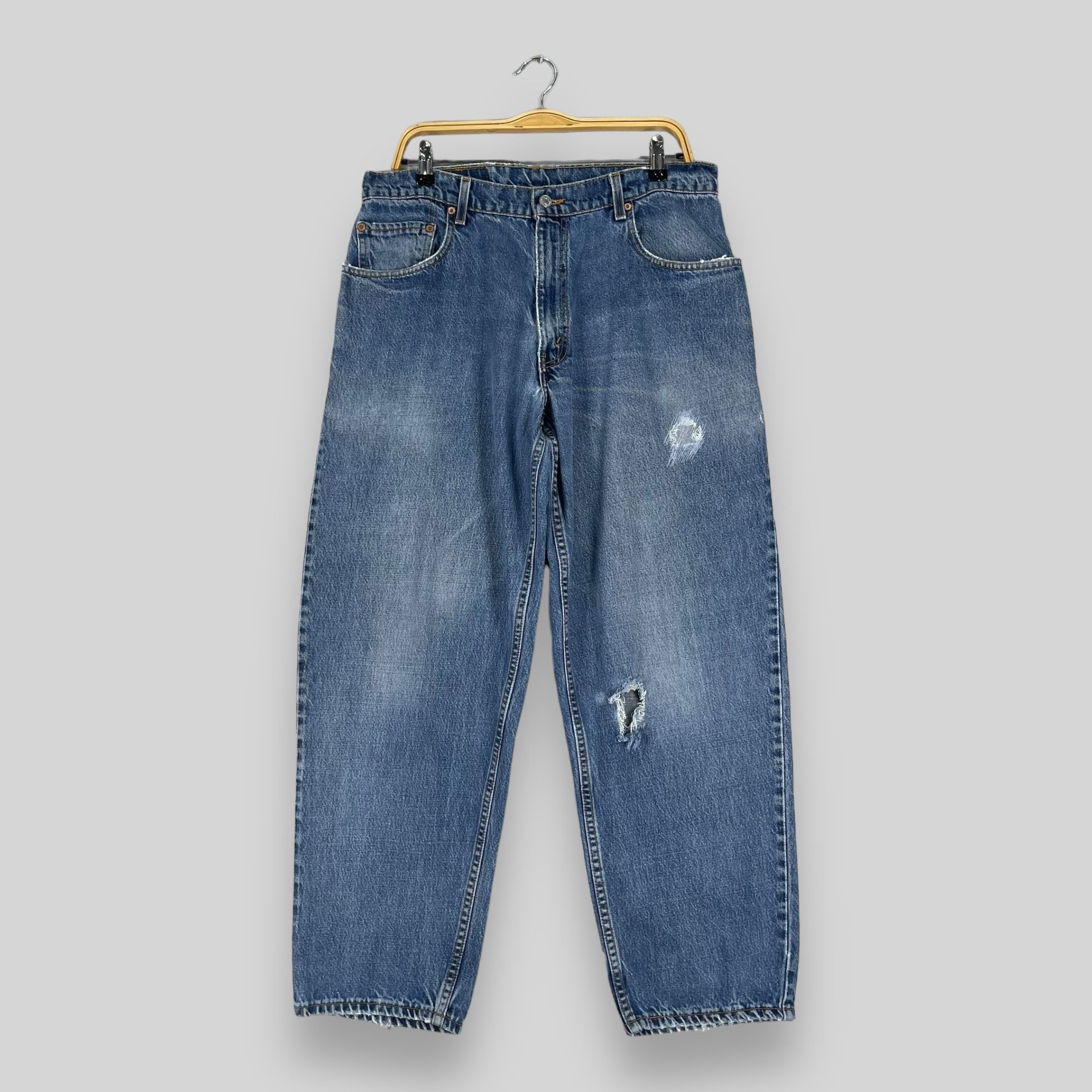 Levi's × Vintage Size 33 Vintage Levis 570 Distressed Reinforced Jeans Size US 33 - 1 Thumbnail