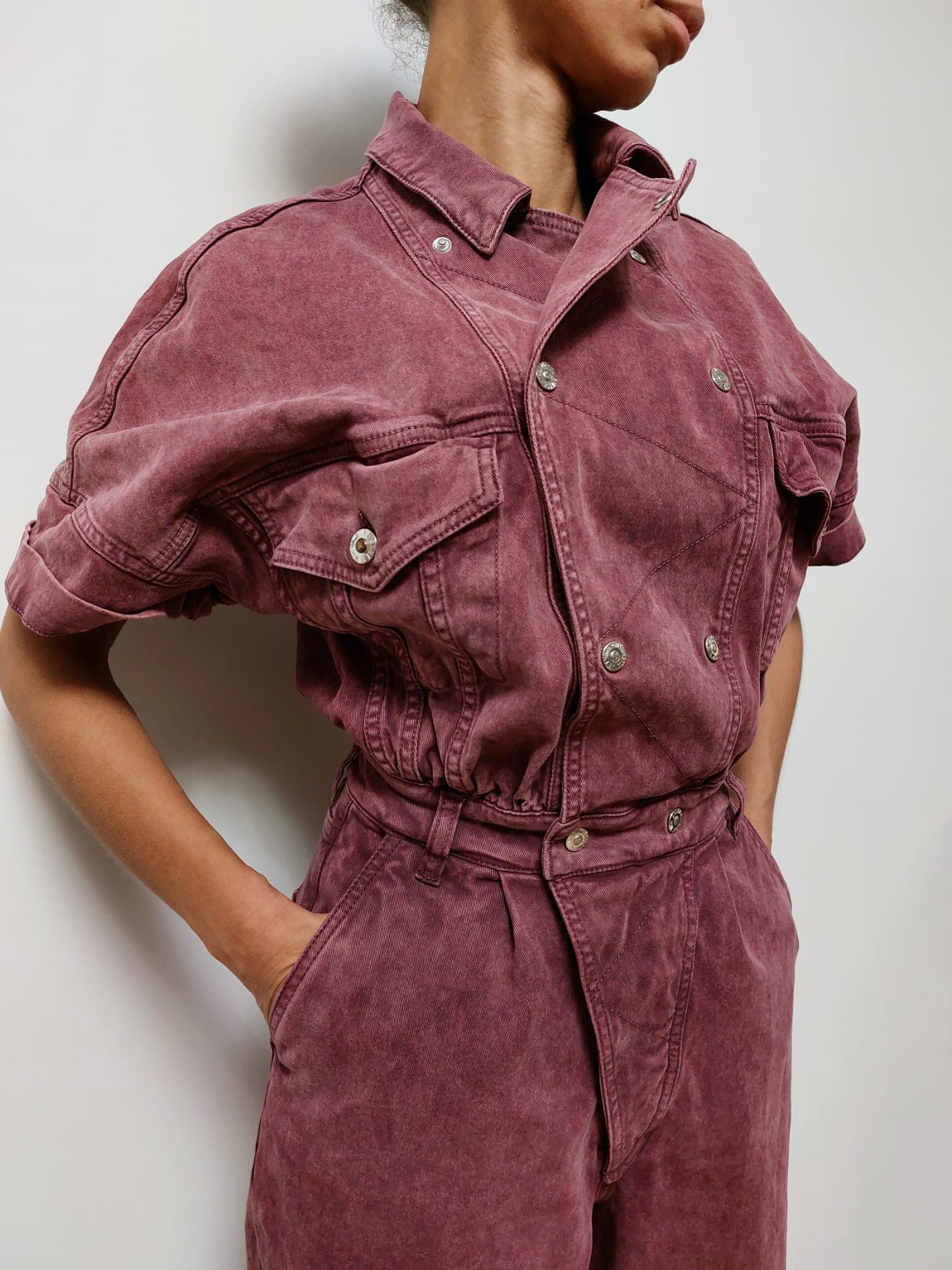 Vintage Vintage Denim Jumpsuit Size S / US 4 / IT 40 - 4 Thumbnail