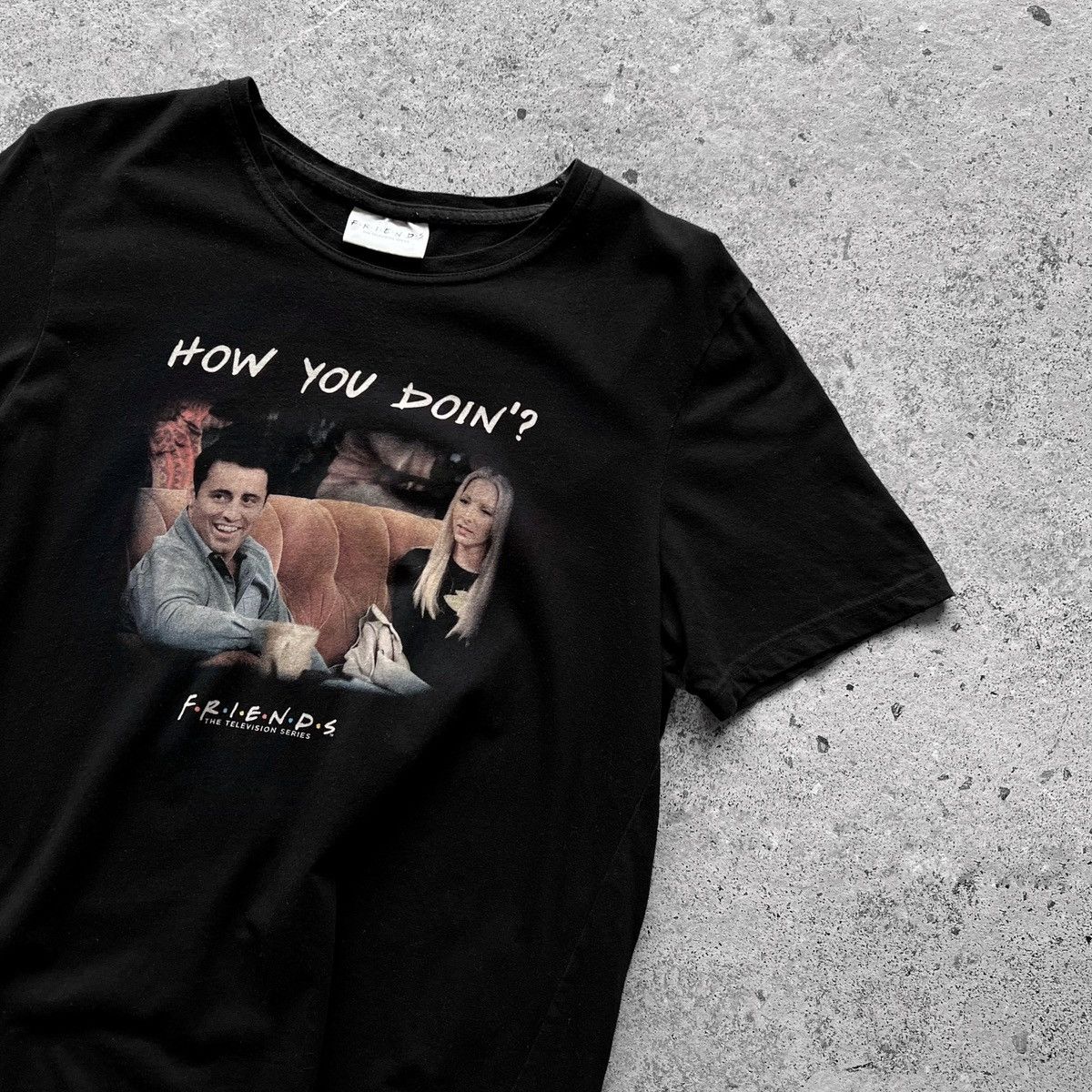 Band Tees Friends TV Series Movie “How You Doin” Mens Black SS T-Shirt Size US M / EU 48-50 / 2 - 2 Thumbnail