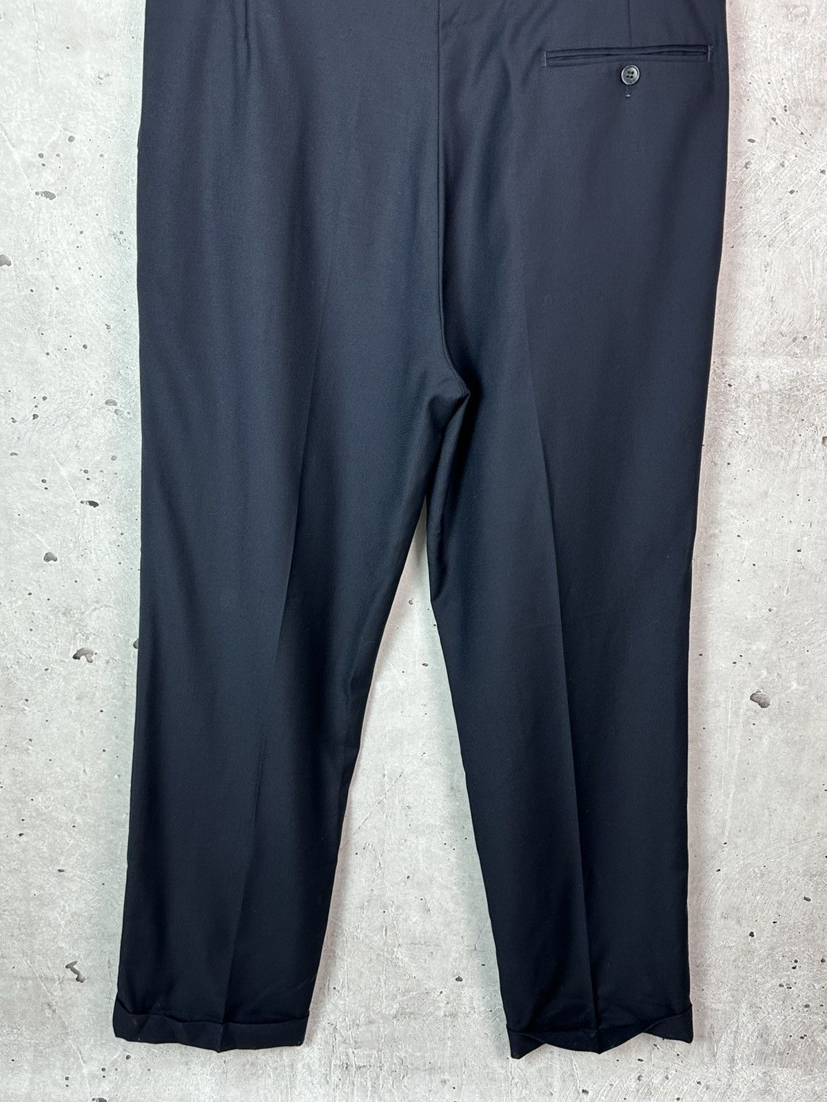 Yves Saint Laurent YSL Yves Saint Laurent Vintage 90s Wool Navy Suit Trousers Size US 36 / EU 52 - 11 Thumbnail