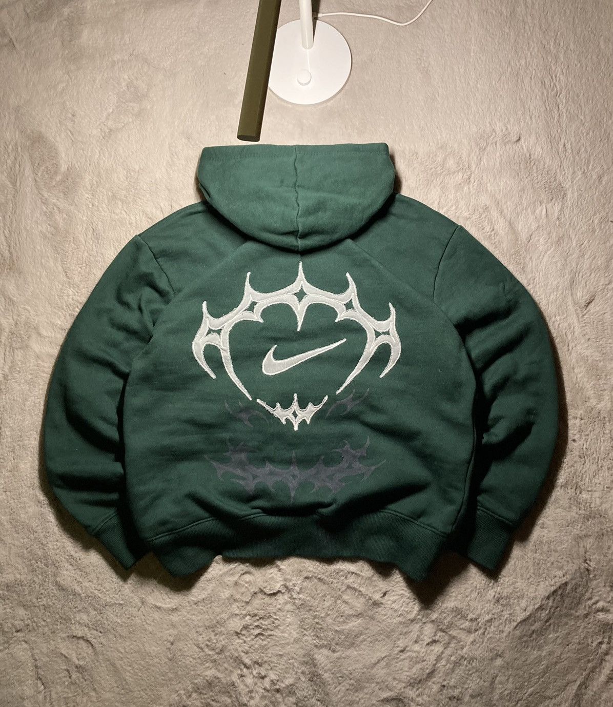 Nike × Vintage ⛩️nike hoodie custom fleece vintage y2k center big logo Size US M / EU 48-50 / 2 - 2 Thumbnail