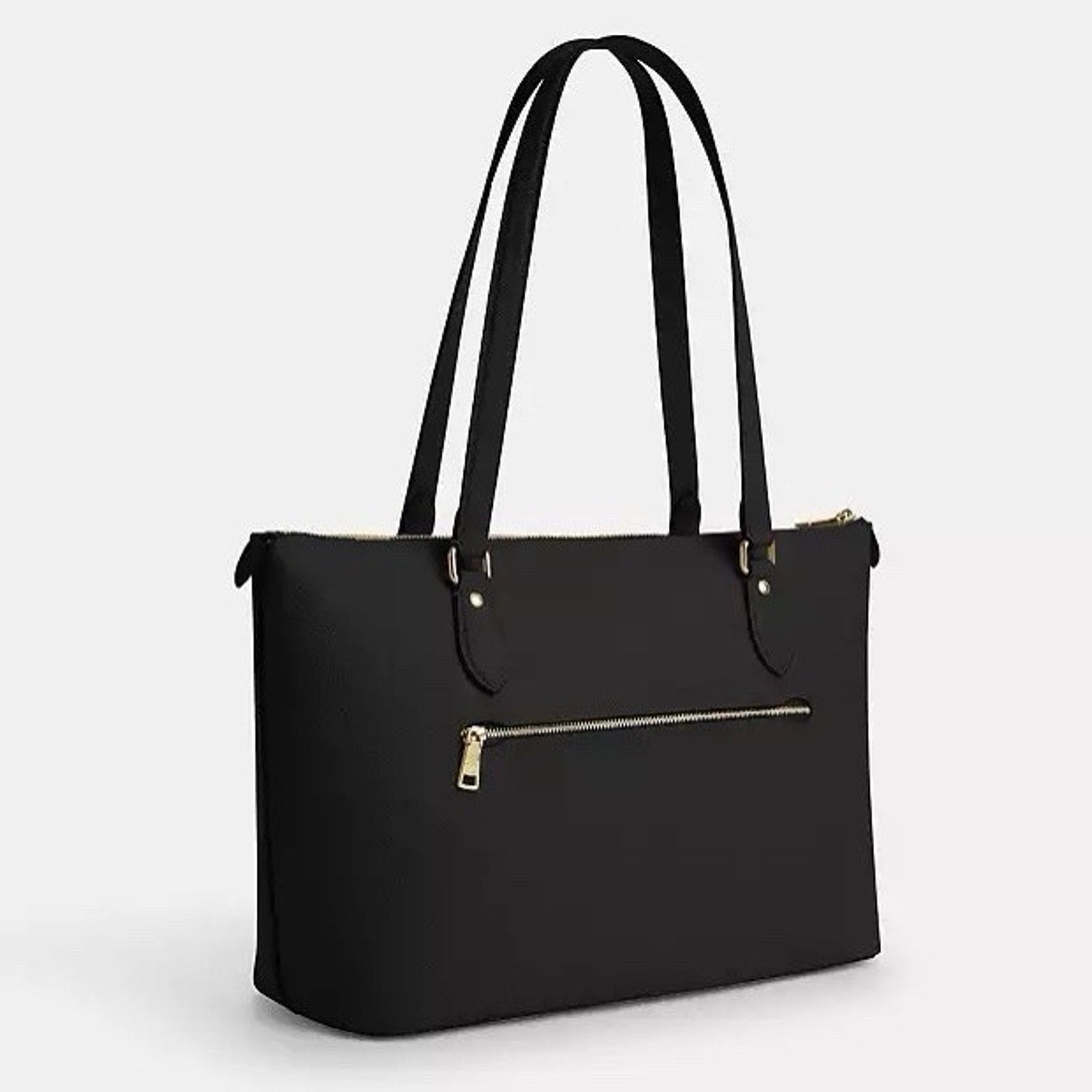 Coach NWT Coach Gallery Tote Bag Leather CV402 Gold/Black Size ONE SIZE - 7 Thumbnail