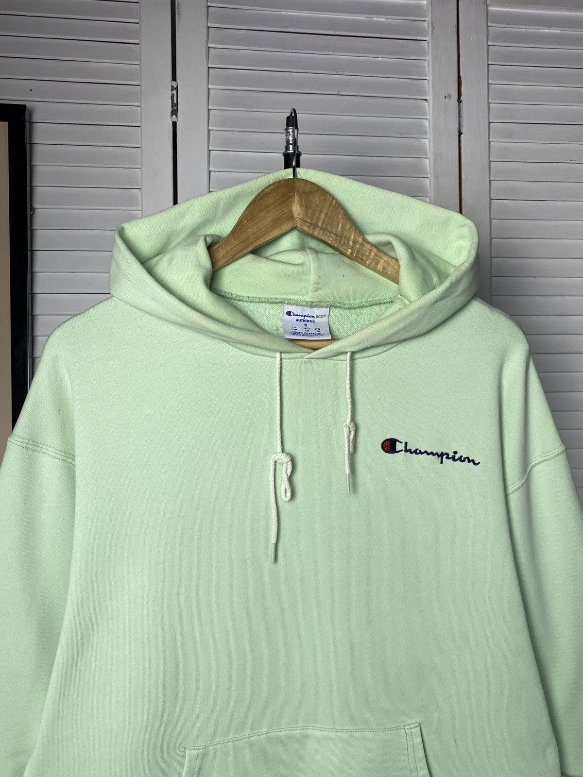 Champion × Vintage Vintage Champion ECO Oversized Boxy Hoodie Beautiful Mint Size US S / EU 44-46 / 1 - 3 Thumbnail