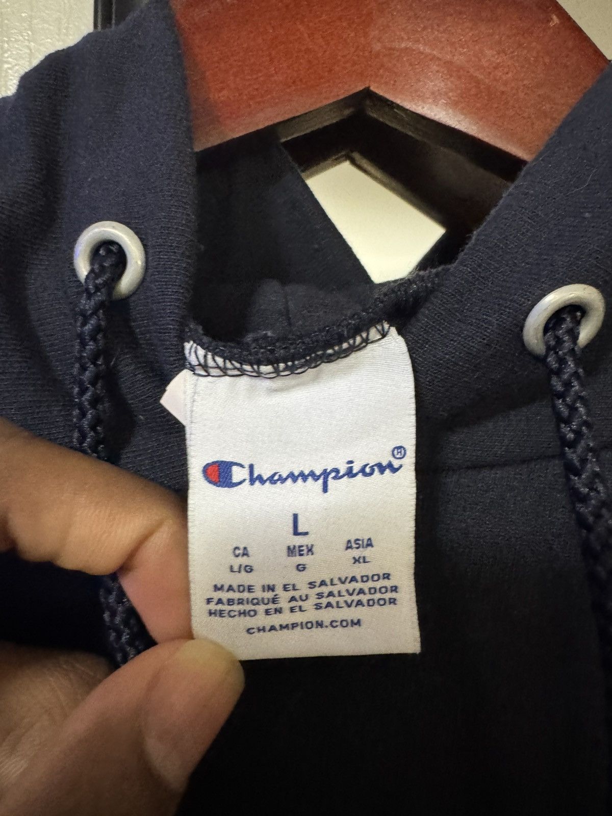 Champion Large Champion Navy Blue Georgetown Hoodie Size US L / EU 52-54 / 3 - 2 Thumbnail