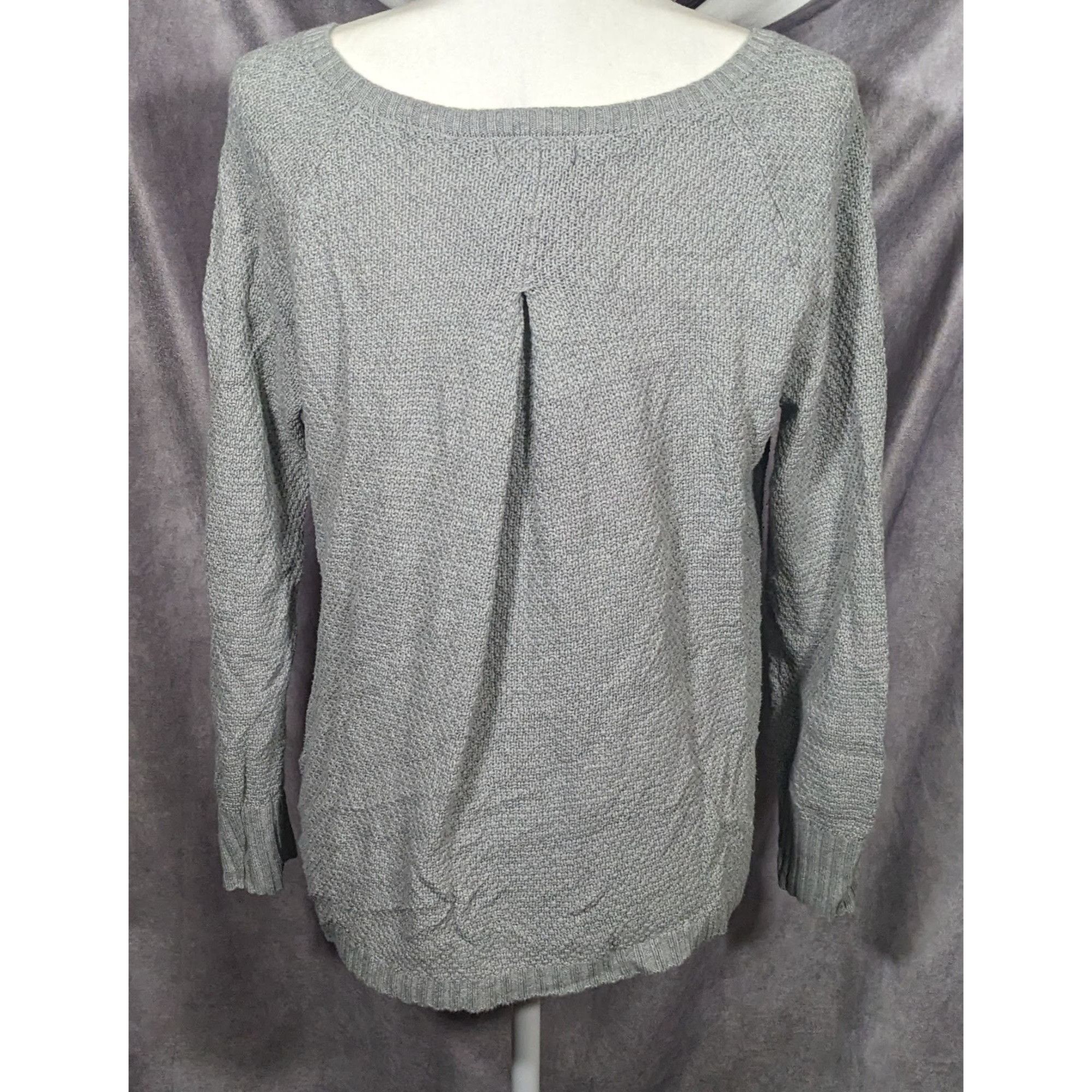 Gap Gap Grey Preppy Cotton Pleat Back Sweater Size M / US 6-8 / IT 42-44 - 5 Thumbnail