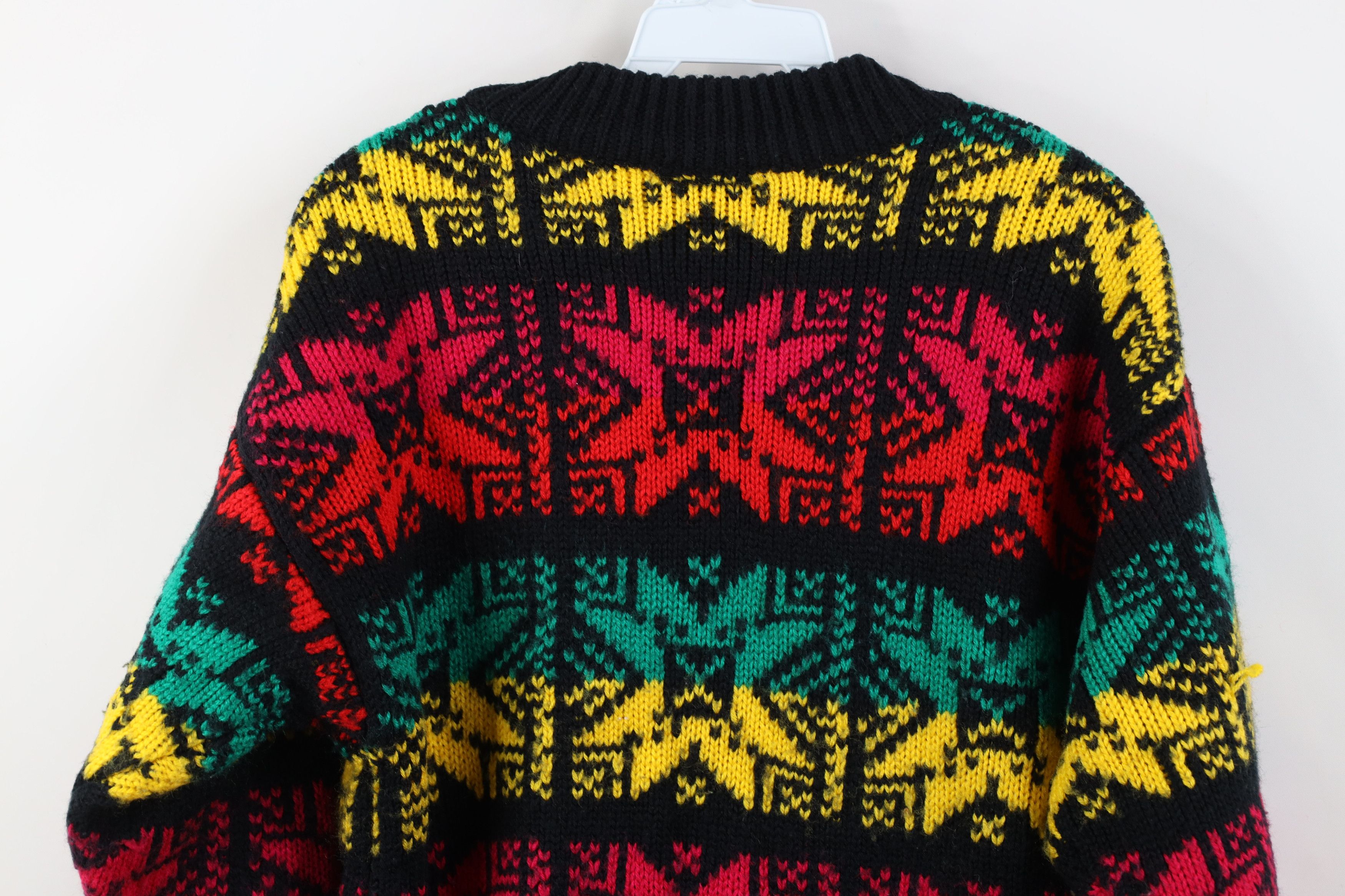 Vintage Vintage 80s 90s Streetwear Fair Isle Chunky Knit Sweater Size M / US 6-8 / IT 42-44 - 9 Thumbnail