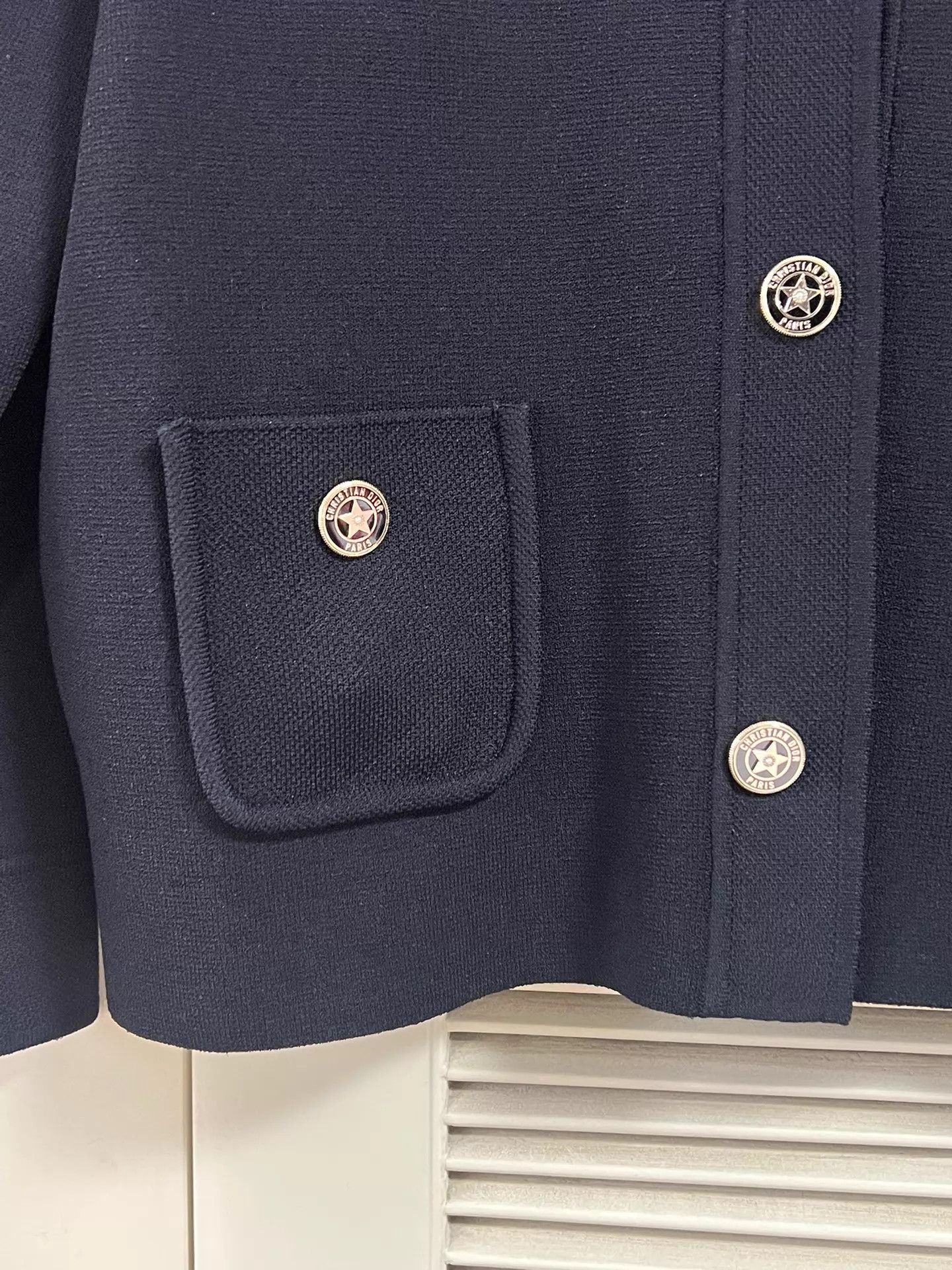 Dior Dior black knit short jacket oversized star button FR38 Size S / US 4 / IT 40 - 4 Thumbnail