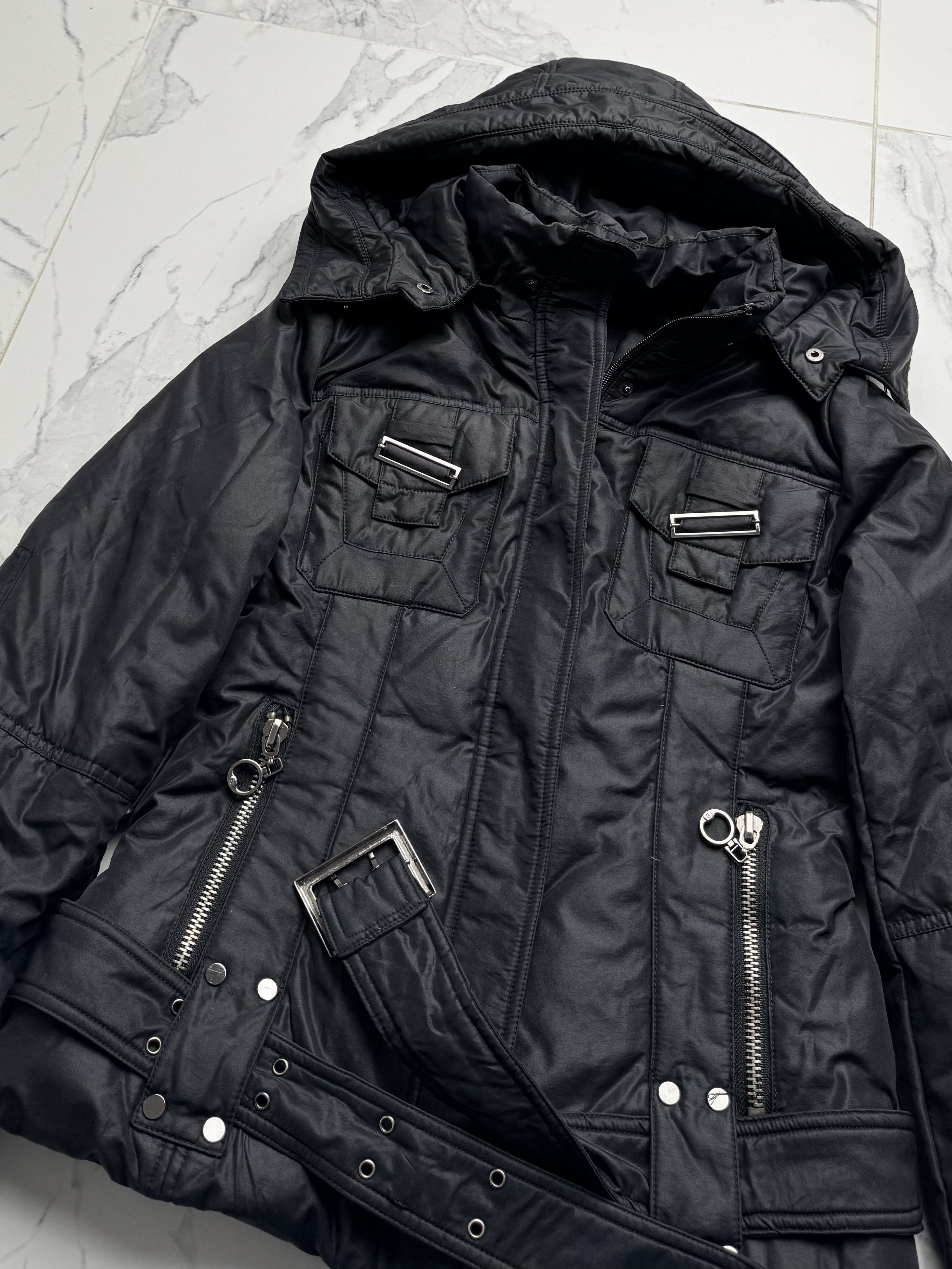 Vintage Vintage Black Belted Jacket Women's Hooded Winter Coat Size M / US 6-8 / IT 42-44 - 6 Thumbnail