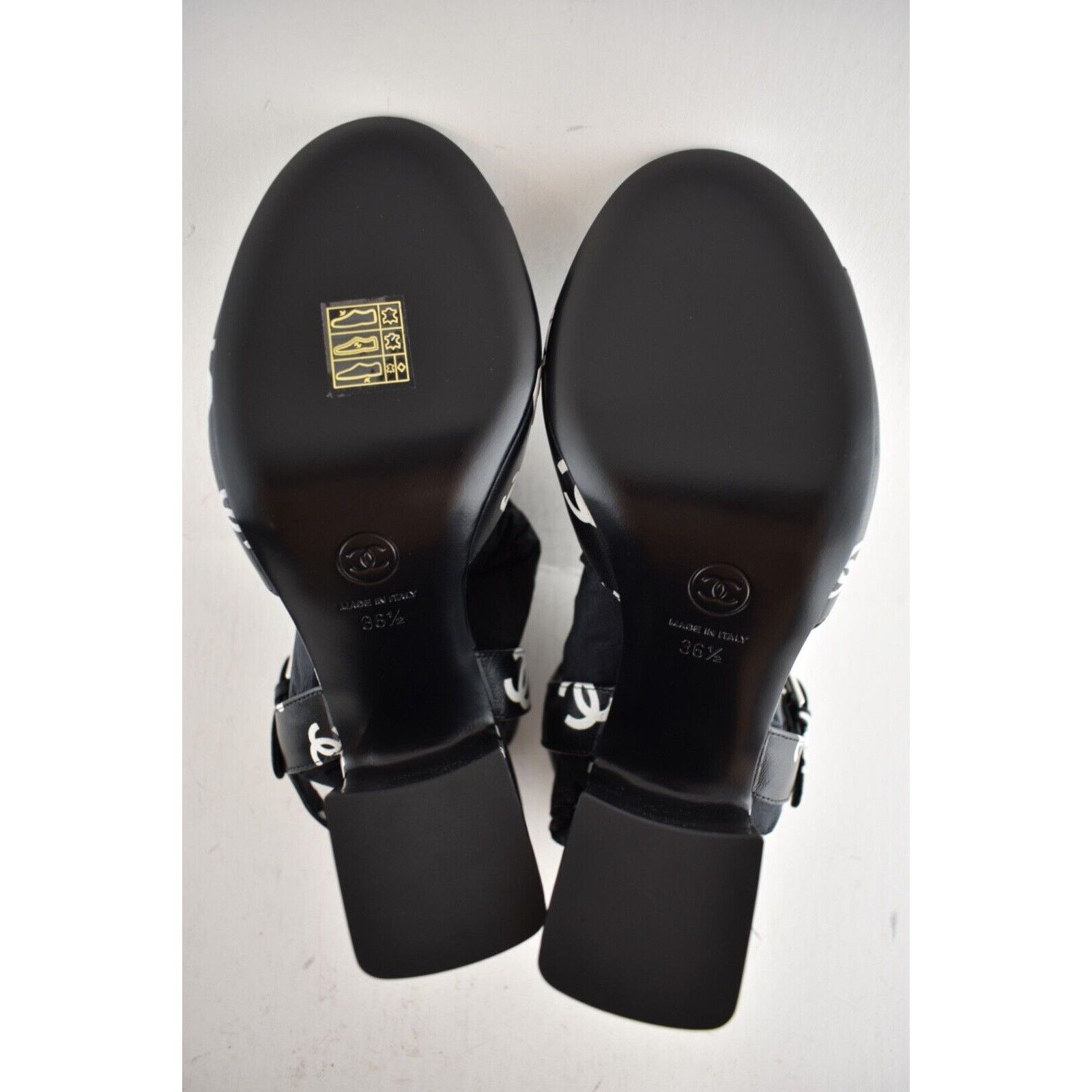 Chanel Chanel Print Lambskin Ankle Strap Block Heel Sandal 36.5 Size US 6.5 / IT 36.5 - 11 Thumbnail