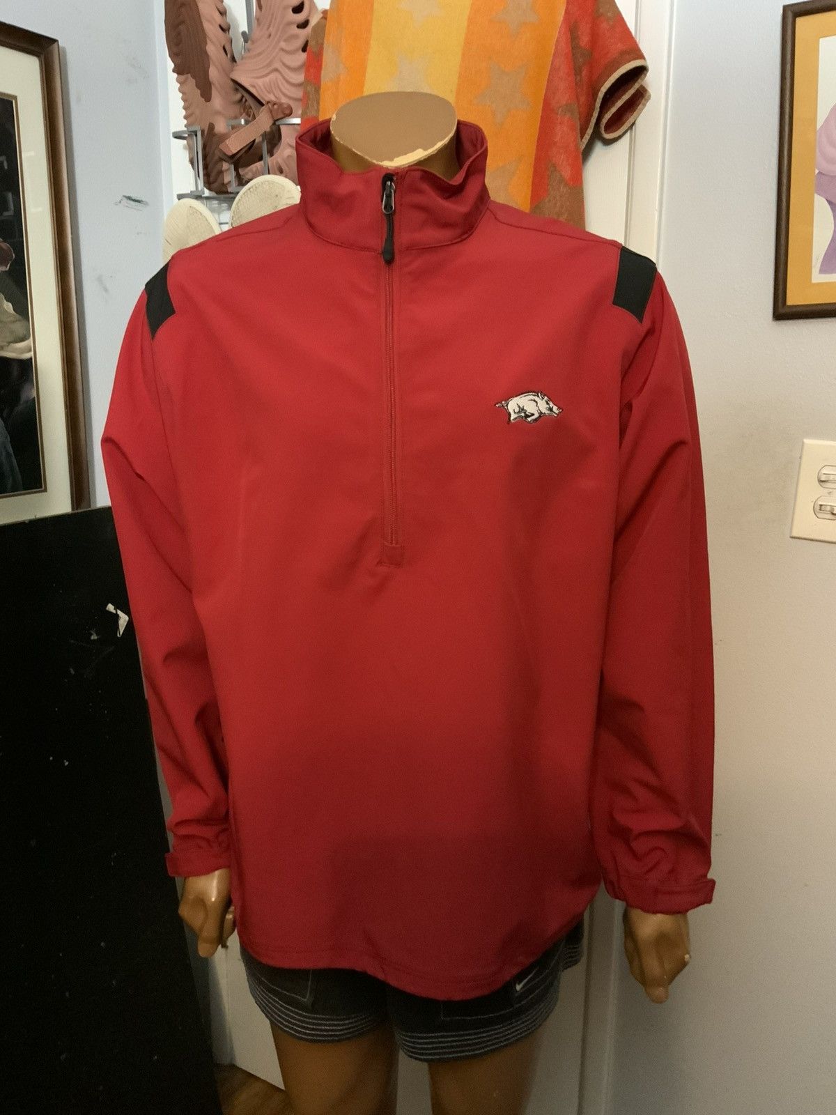 Weatherproof WP Golf Tech Arkansas Razorbacks 1/4 Zip Pullover Jacket Size US L / EU 52-54 / 3 - 7 Thumbnail