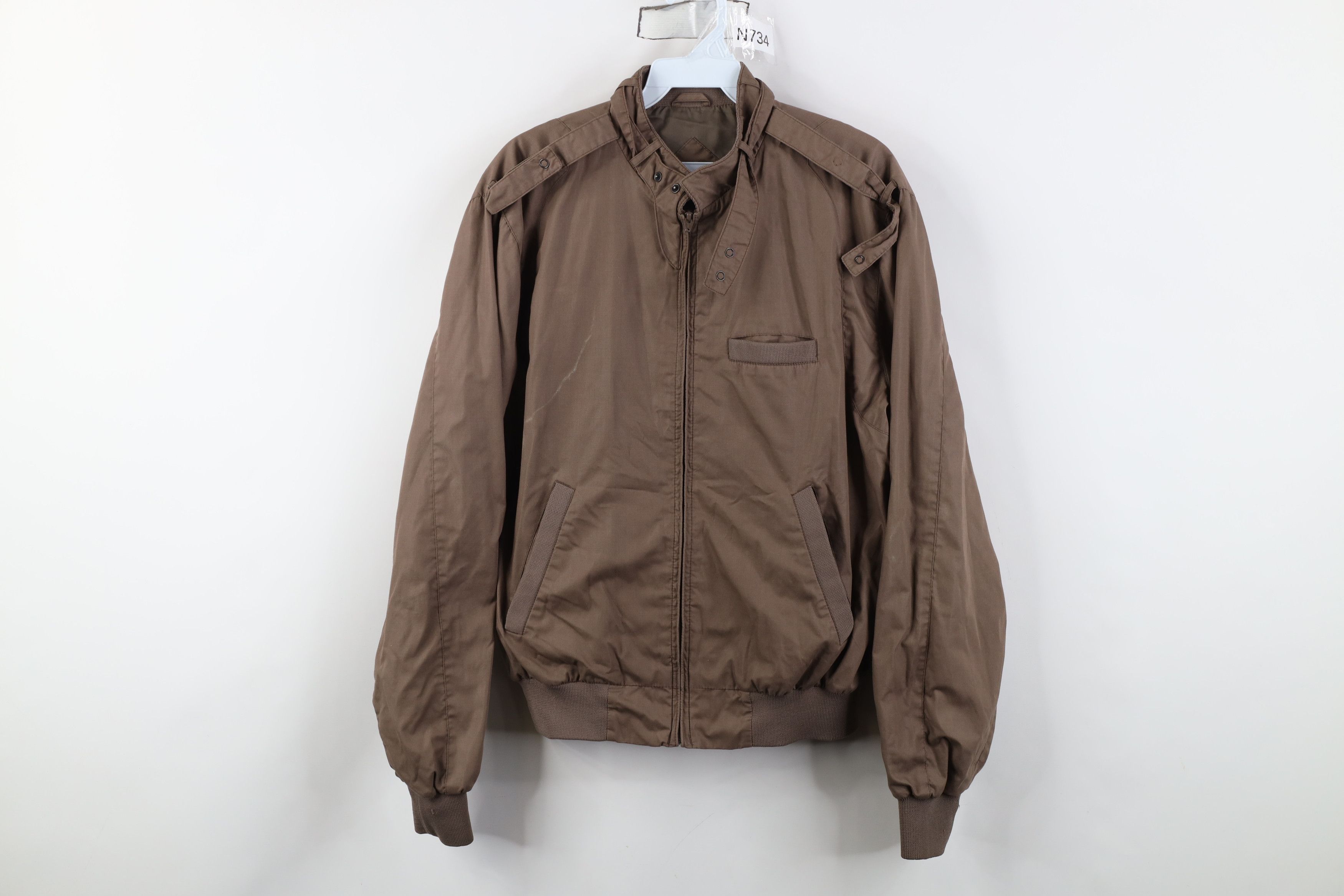 Vintage Vintage 80s 90s Streetwear Cafe Racer Bomber Jacket Brown Size US M / EU 48-50 / 2 - 1 Thumbnail