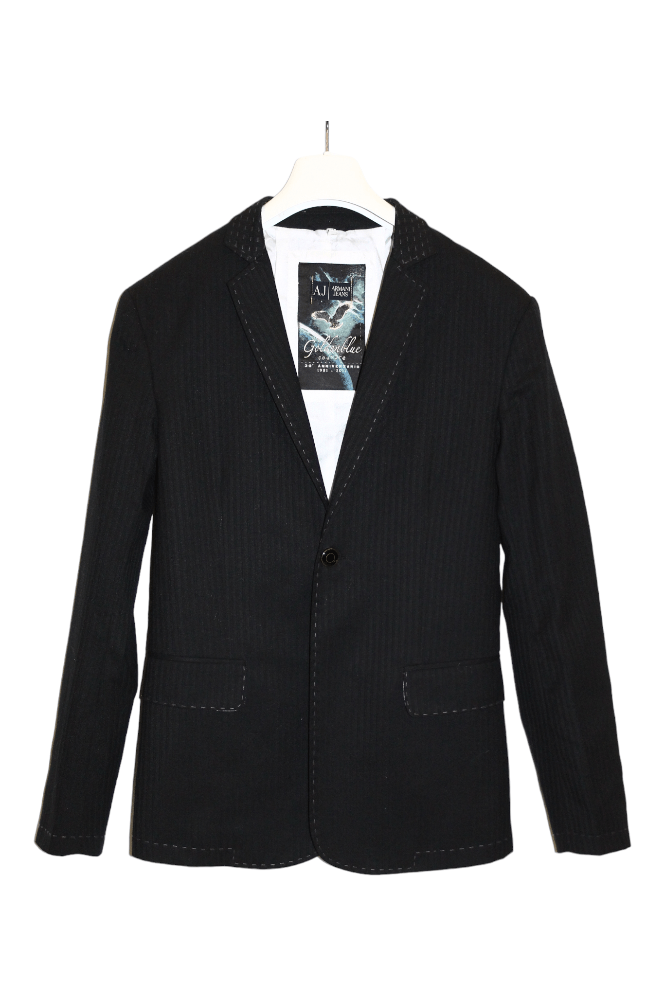 Giorgio Armani Rare🔥 Armani Jeans Golden Blue Couture lined tuxedo jacket Size US S / EU 44-46 / 1 - 16 Thumbnail
