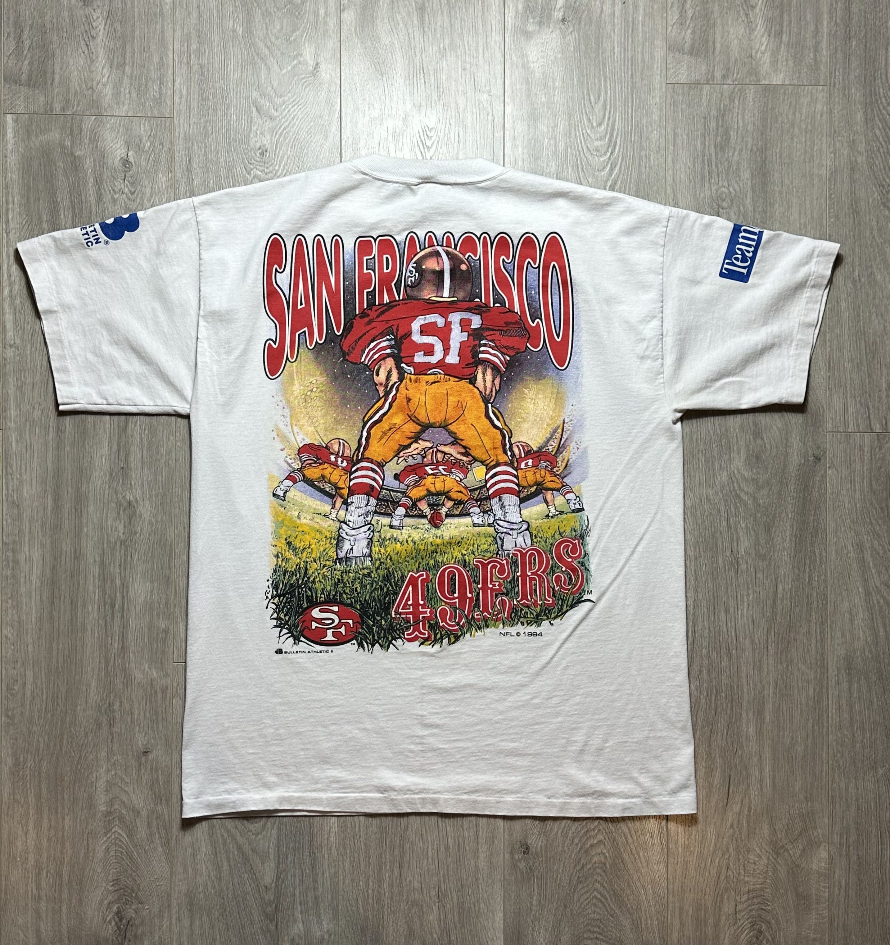 NFL × Vintage Vintage 1994 San Fransisco 49ers Bulletin Athletic AOP tee Size US XL / EU 56 / 4 - 2 Thumbnail