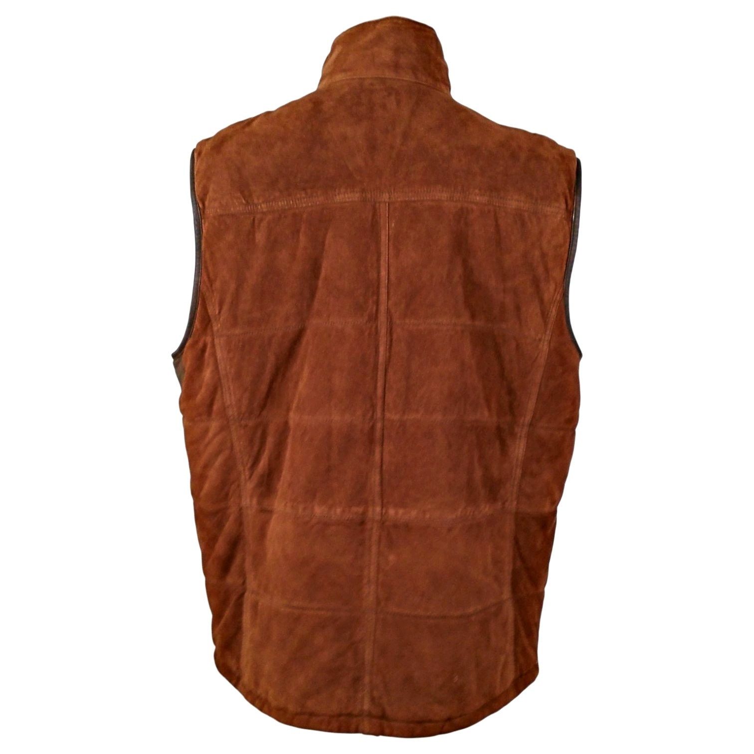 Cremieux Cremieux Leather Suede Quilted 10 Pkt Hunting Vest Gun Patch Size US XL / EU 56 / 4 - 3 Thumbnail
