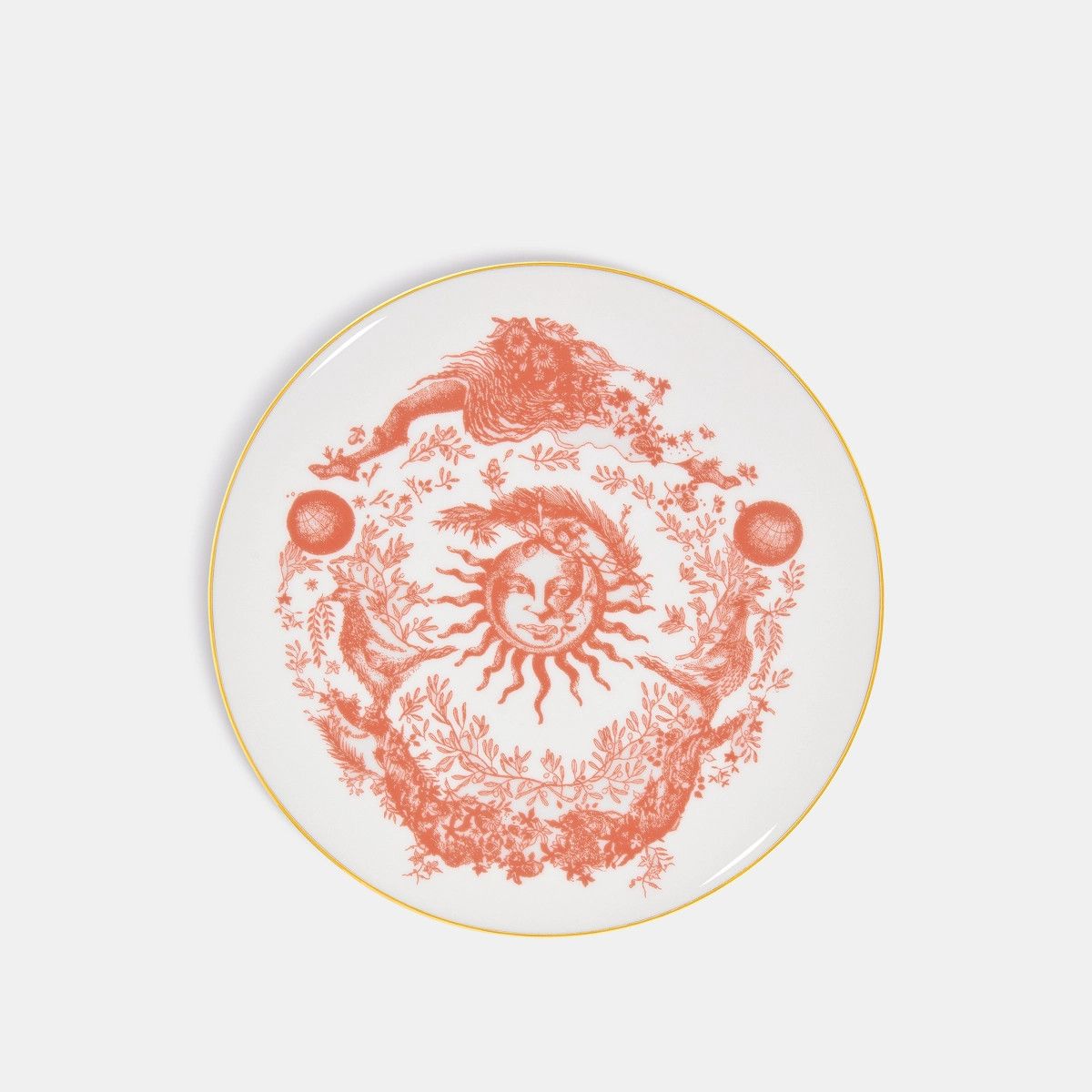 Dior o1bcso1str0226 Size:OS/Dessert Plate in Red/White Size ONE SIZE - 1 Thumbnail