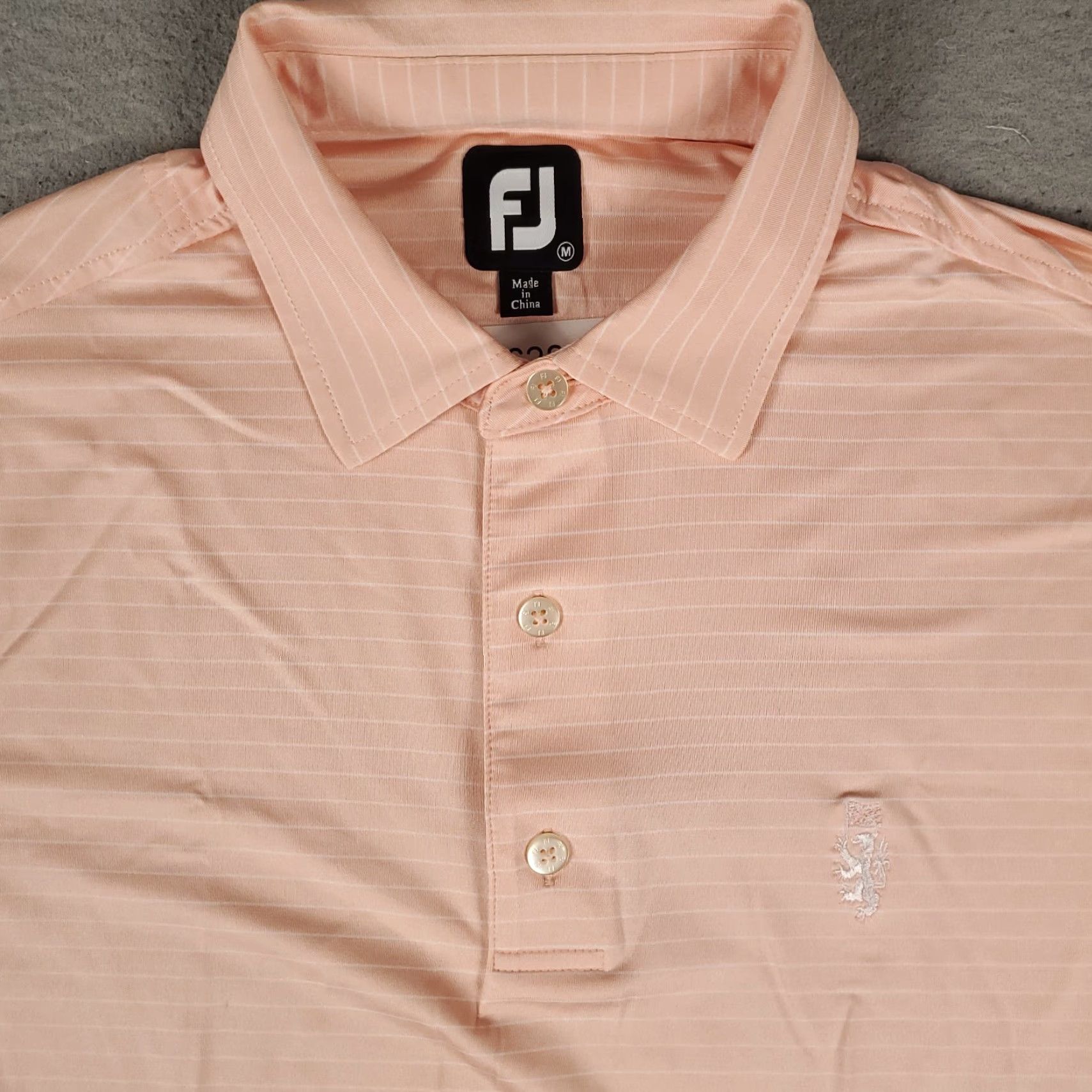 Footjoy FootJoy Polo Shirt Mens Size Medium Peach Striped Orange Color polo shirt FootJoy Shirt Medium Striped Peach Orange Color Mens Size Size US M / EU 48-50 / 2 - 2 Thumbnail