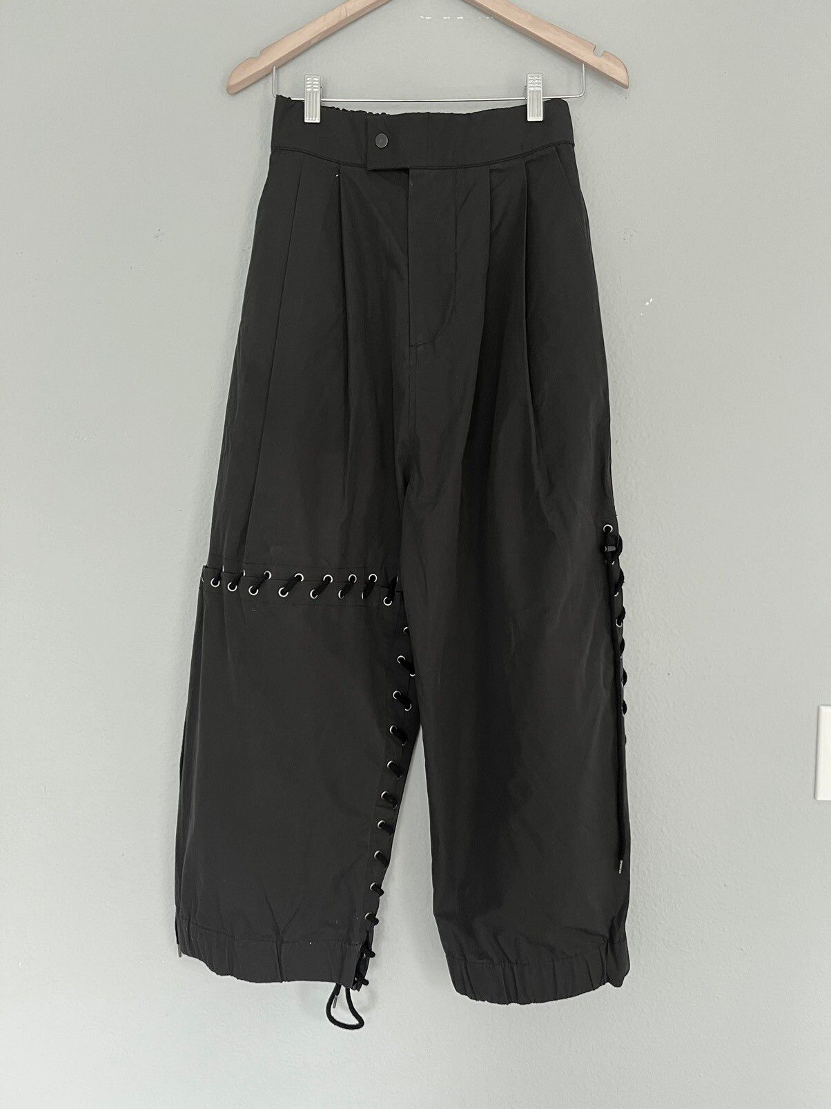 Pre-owned Craig Green Lace Up Wide Pants In Black