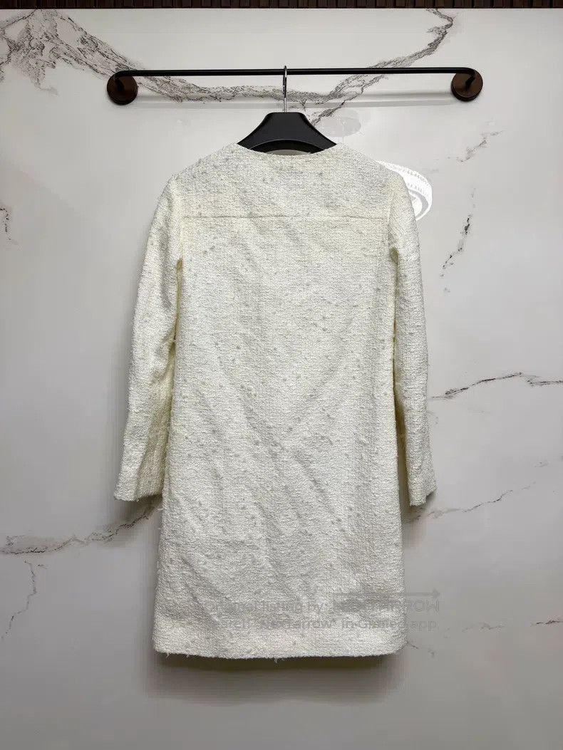 Chanel Chanel White chain tweed long sleeve dress Size XXS / US 00 / IT 34 - 3 Thumbnail