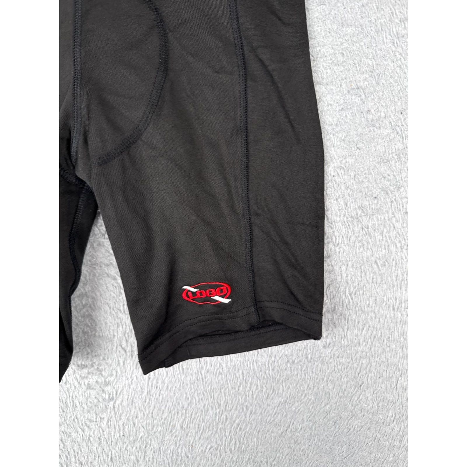 Logo 7 VINTAGE Logo Shorts Adult Medium Black Polyester Spandex Blend Jammer Style Shirt Bottom Mens Jammer Logo Shorts Black Medium Vintage 90s Sports Size US 31 - 2 Thumbnail