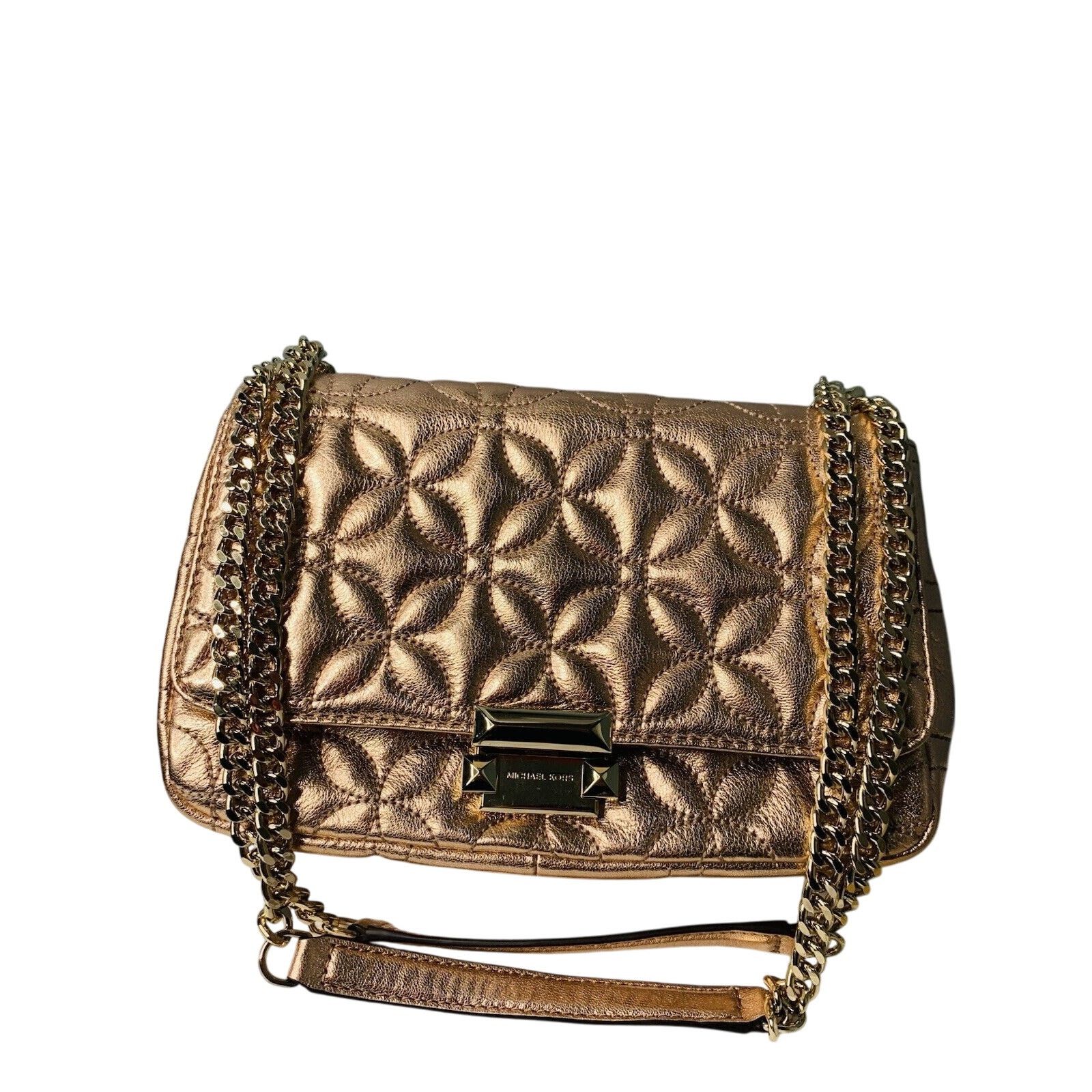Michael Kors Michael Kors Sloan Gold Chain Quilted Leather Shoulder Bag Size ONE SIZE - 4 Thumbnail