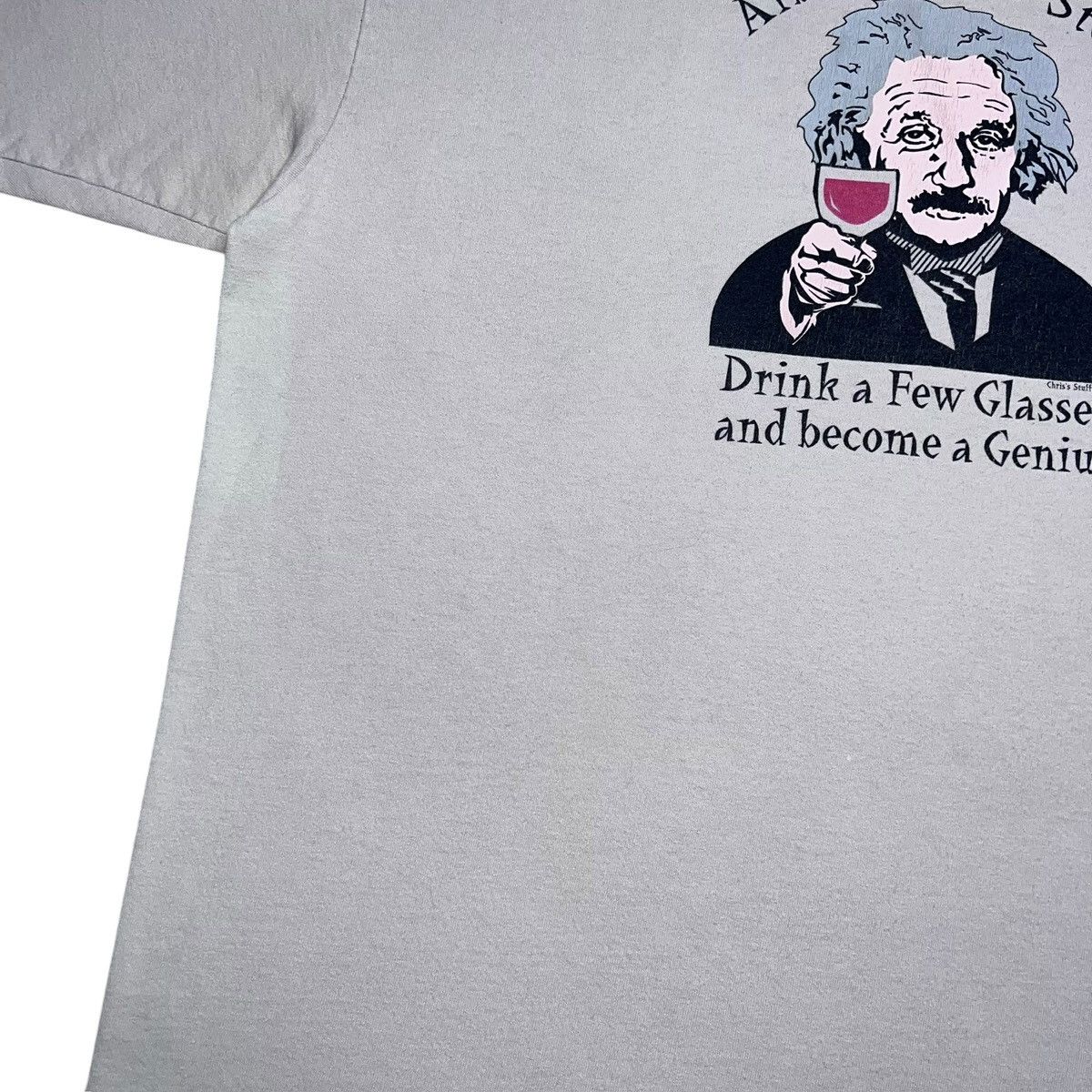 Other Vtg 2000s Albert Einstein Wine Stein Become A Genius T-Shirt Size US XL / EU 56 / 4 - 6 Thumbnail