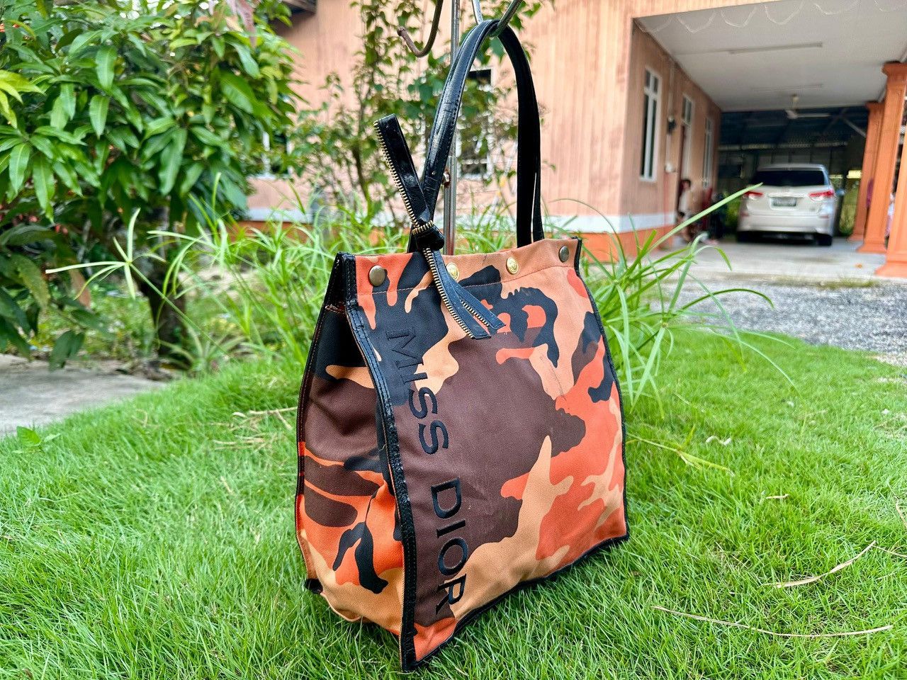 Dior Authentic Christian Dior “MISS DIOR” Camouflage Tote Bag Size ONE SIZE - 2 Thumbnail