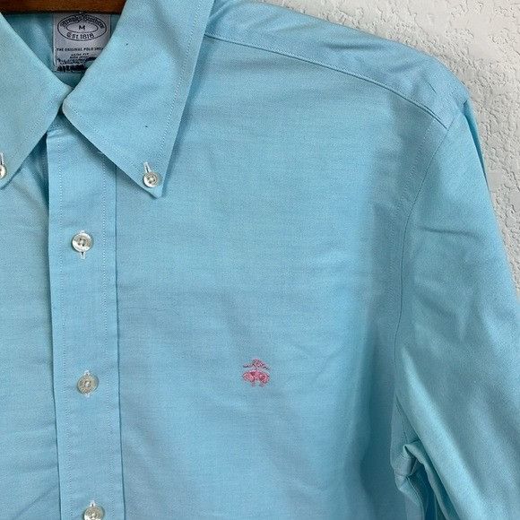 Brooks Brothers Brooks Brothers Slim Fit No Iron Cotton Embroidered Button F Size US M / EU 48-50 / 2 - 1 Thumbnail