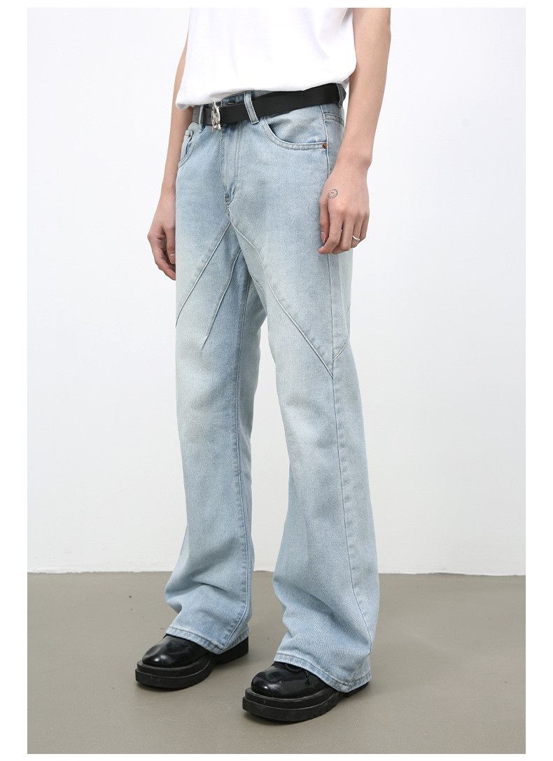 Japanese Brand × Jean Vintage Washed Stitching All-match Loose Flared Jeans Size US 32 / EU 48 - 5 Thumbnail
