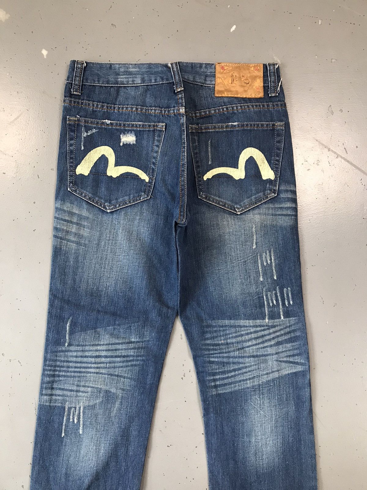 Japanese Brand Vintage Evisu inspired crazy print seagull denim Size US 31 - 12 Thumbnail
