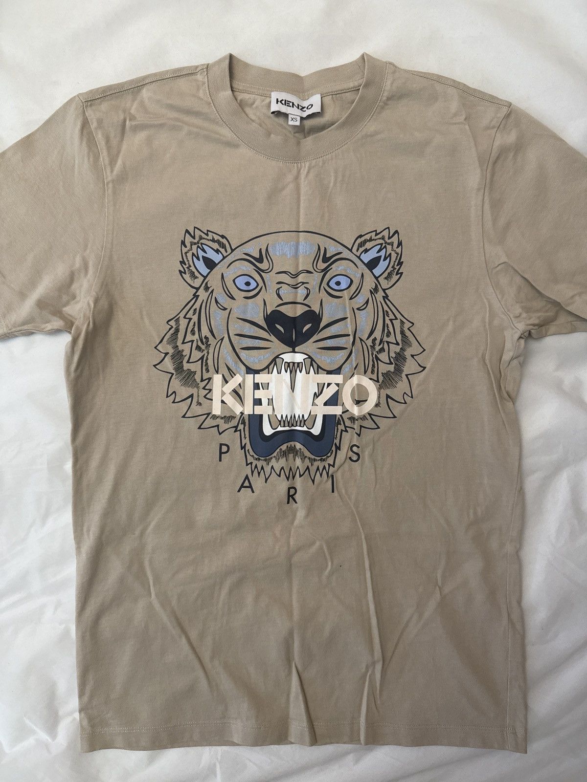 Kenzo Kenzo Beige Slim Fit Tiger T-shirt Size US XS / EU 42 / 0 - 1 Thumbnail