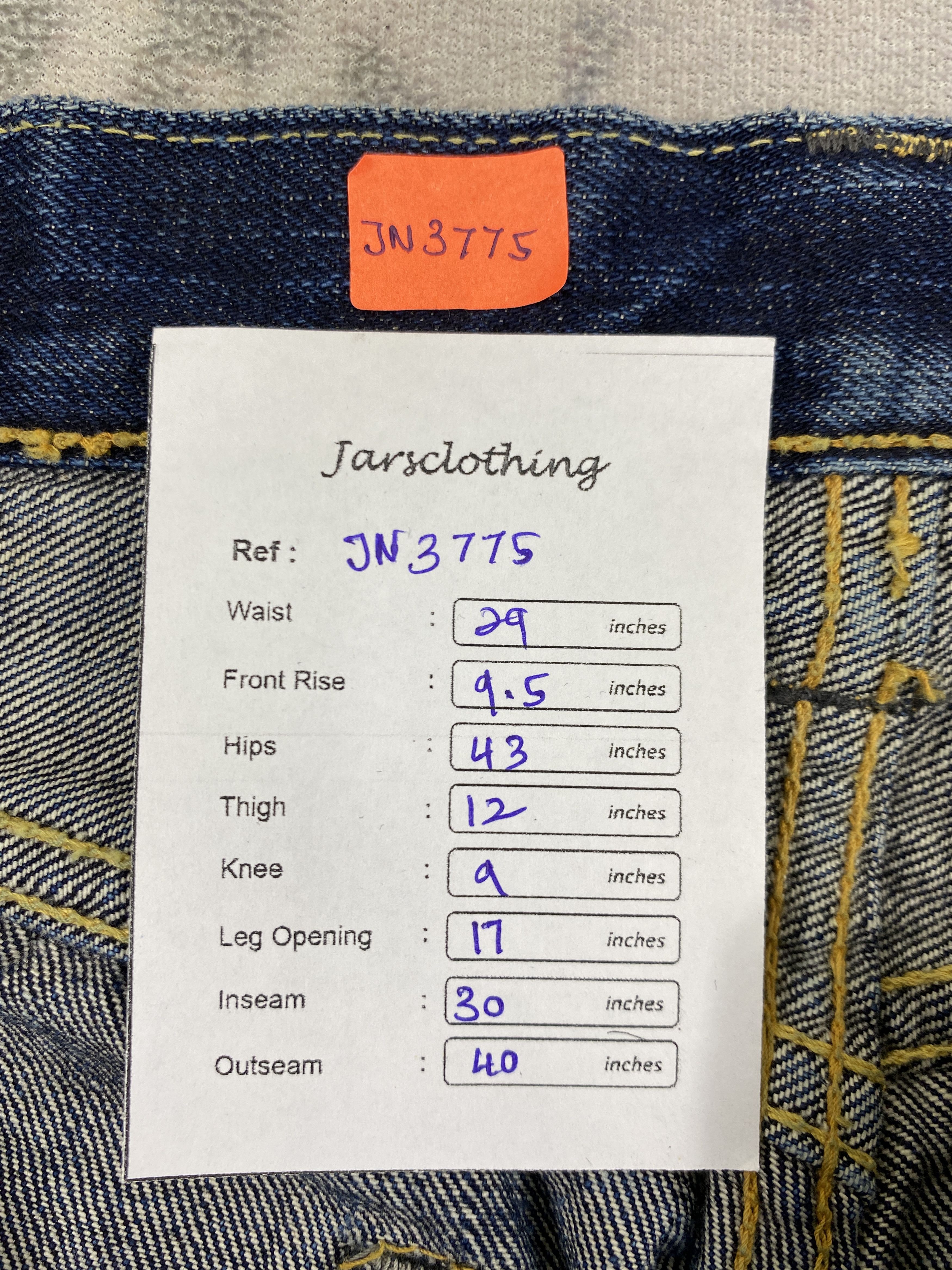 The Flat Head Redline The Flat Head Jeans 29x30 Denim - JN3775 Size US 29 - 9 Thumbnail