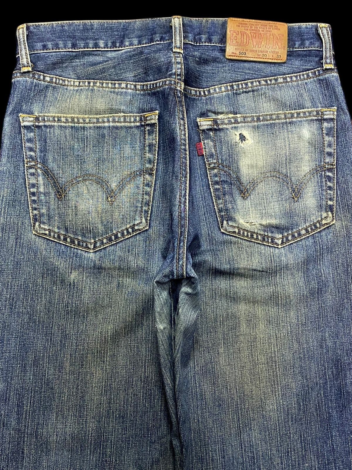 Edwin Japanese Brand Edwin Regular Mud Wash Distressed Jeans Size US 31 - 4 Thumbnail