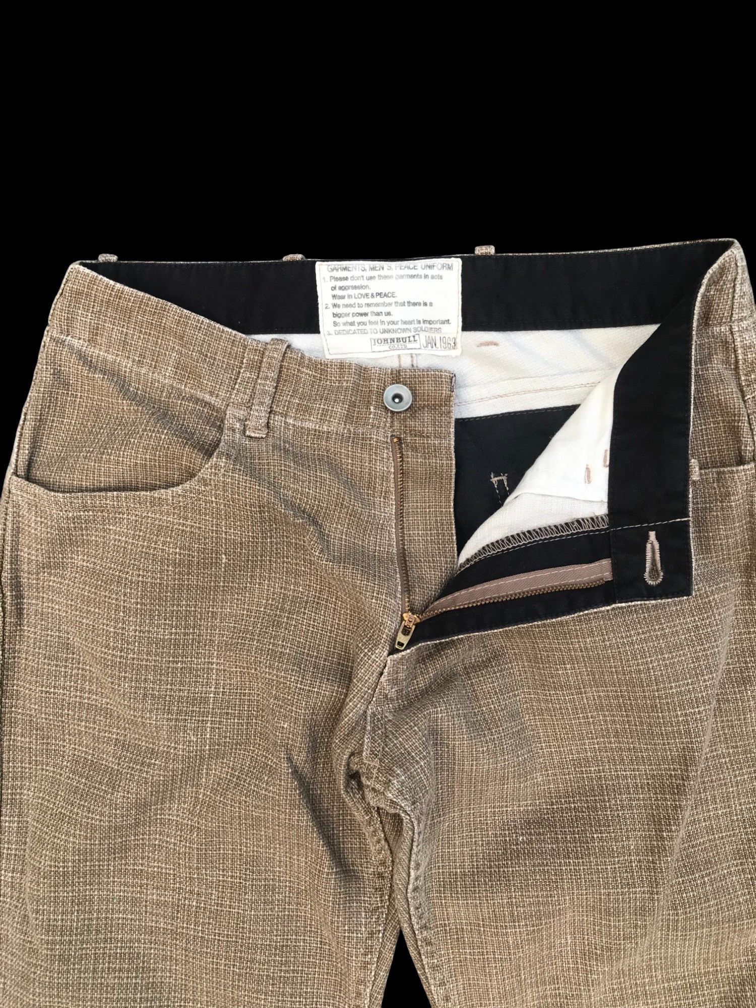 Johnbull × KOJIMA GENES Vintage Johnbull Kanewa Hifuku 1963 Rep military sackcloth Size US 29 - 5 Thumbnail