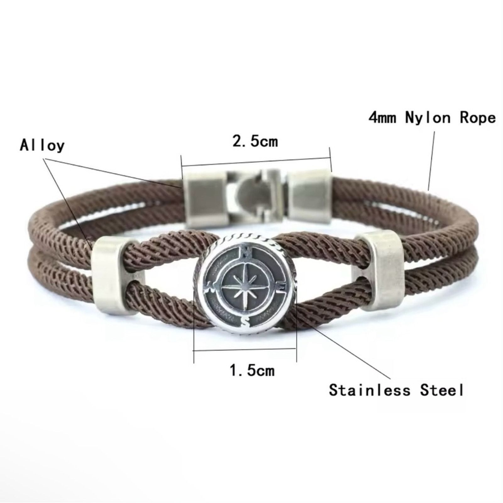 Other COPY - New Mens Compass Blue Rope Bracelet Size ONE SIZE - 3 Thumbnail