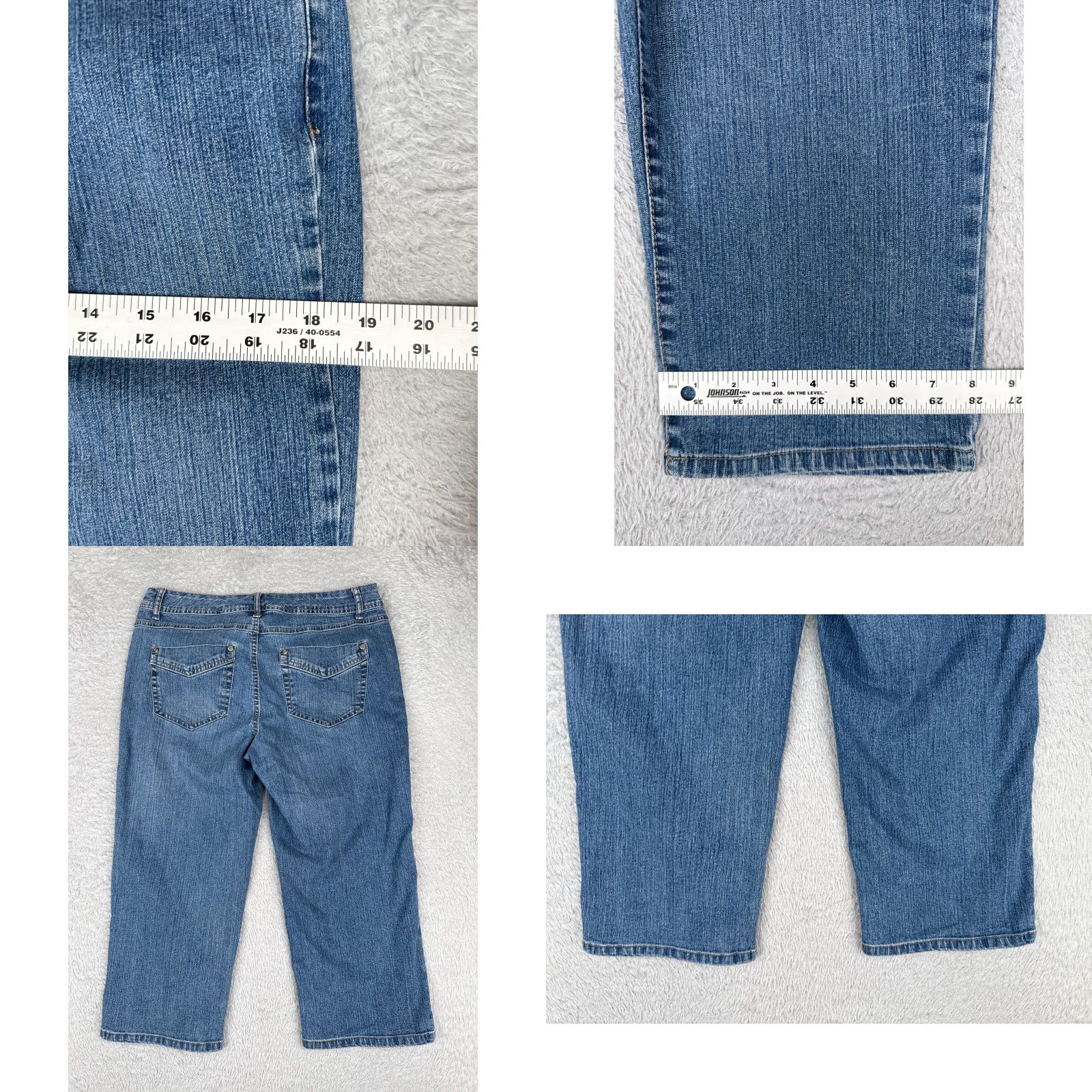 Denime Sonoma Jeans Womens 8 Blue Denim Capri Mid Rise Cotton 30x20 LIFE+Style Size 30" / US 8 / IT 44 - 9 Thumbnail