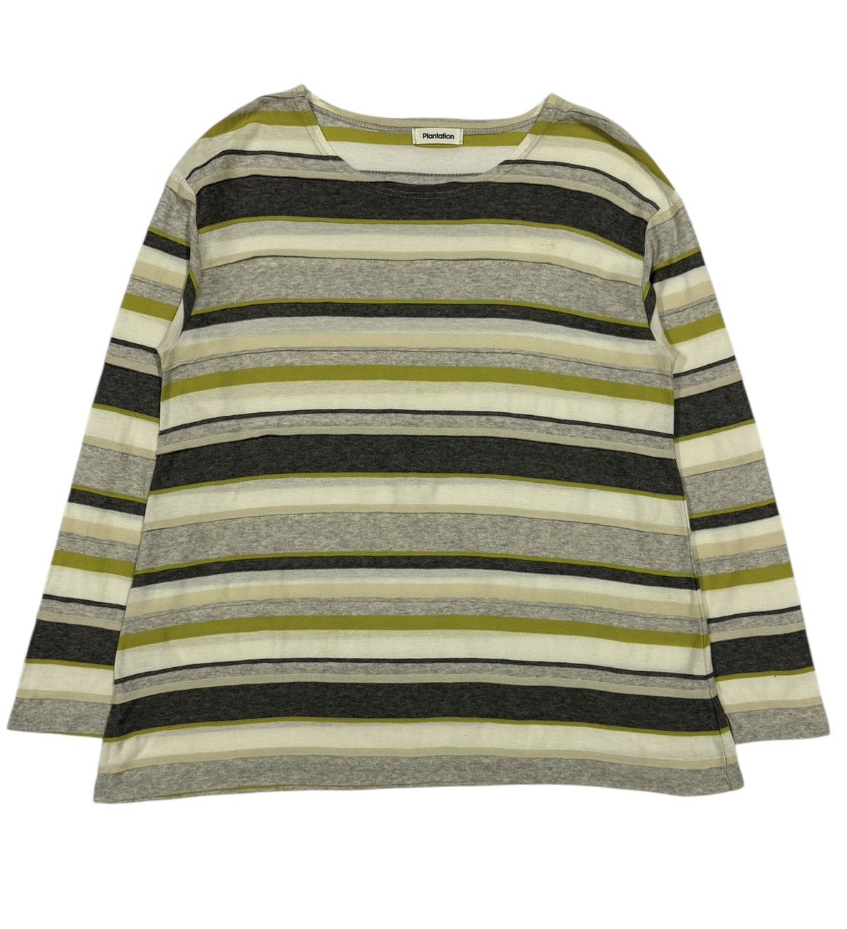 Plantation Layered Striped Attach Diffrent Fabric Longsleeve