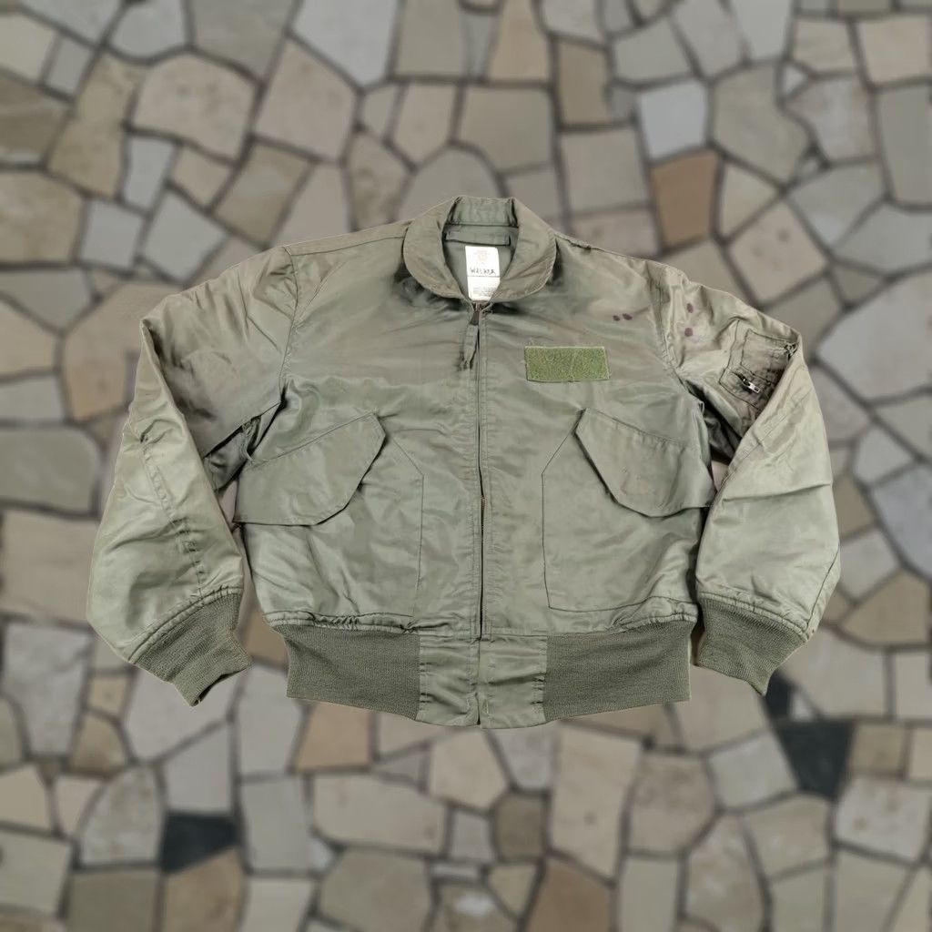 Alpha Industries VINTAGE Alpha Industries Jacket CWU-36/P Bomber Flyers Coat Mens Large Green 90s Size US L / EU 52-54 / 3 - 1 Thumbnail