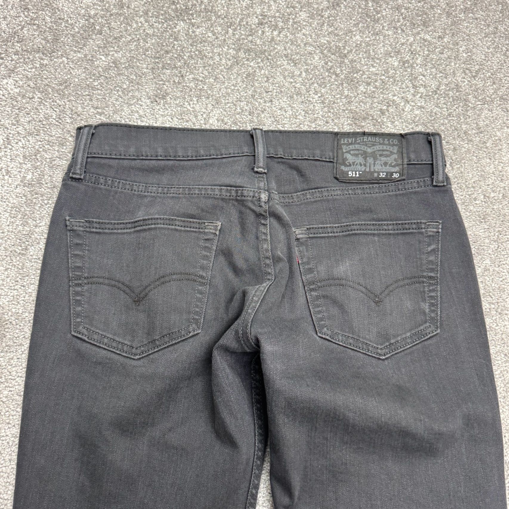 Levi's Levi's 511 Slim Fit Jeans Mens 32x30 Dark Gray Denim 5-Pocket Straight Casual Size US 32 / EU 48 - 5 Thumbnail