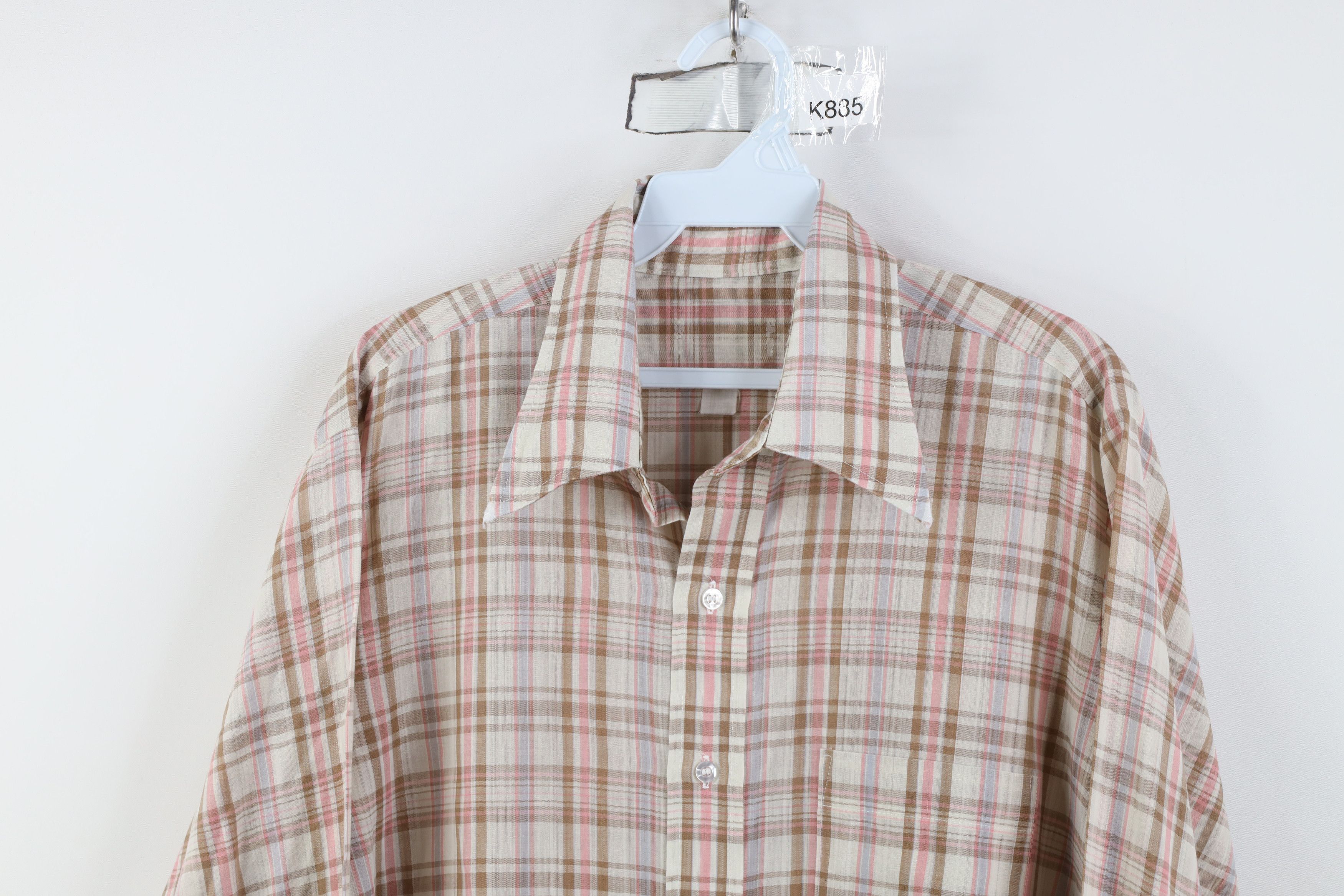 Vintage Vintage 60s 70s Western Collared Button Shirt Plaid USA Size US M / EU 48-50 / 2 - 2 Thumbnail