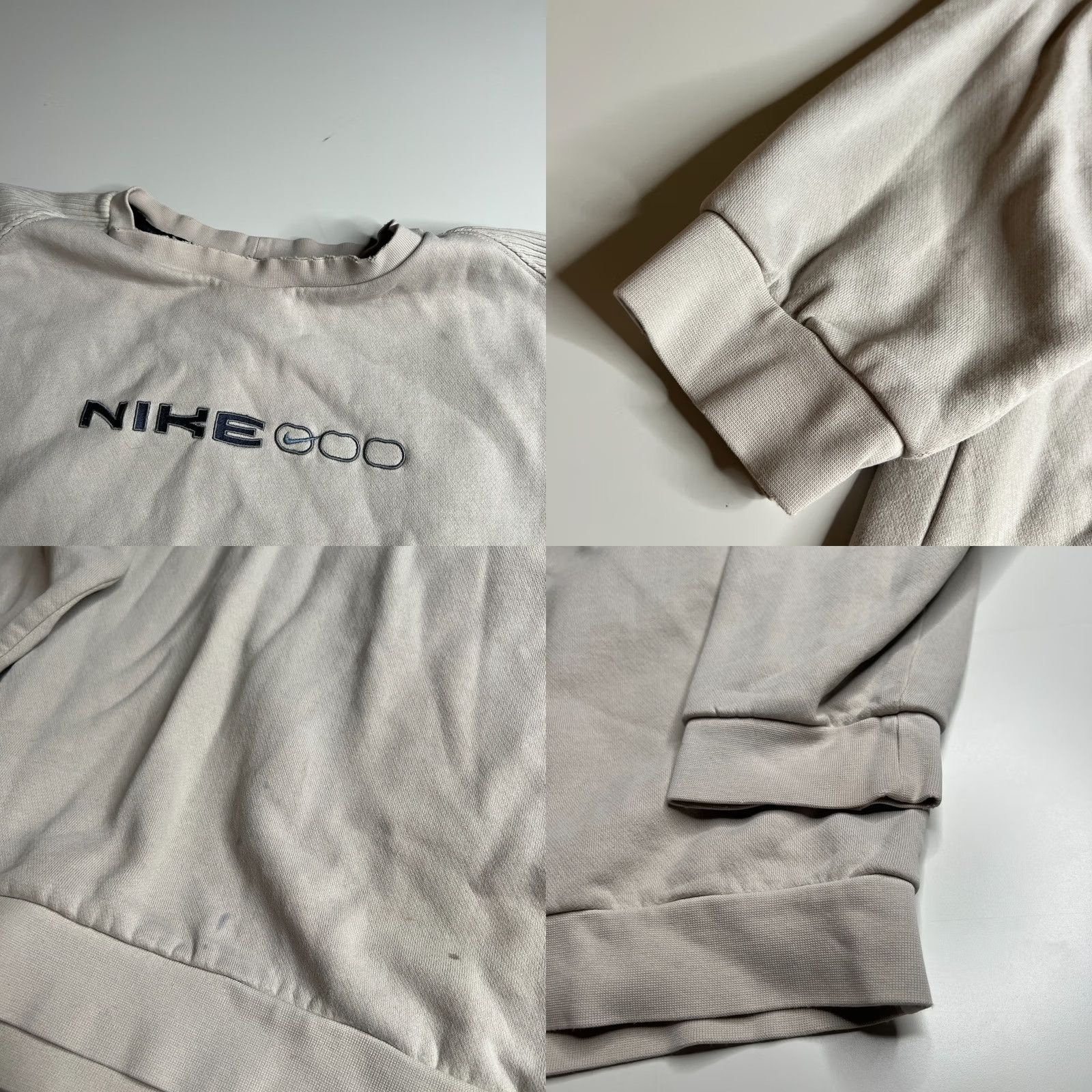 Nike VINTAGE Nike ECO Sweatshirt 2XL Beige Crewneck Men's Sweatshirt 90s Nike ECO 2000s Logo Size US XXL / EU 58 / 5 - 8 Thumbnail