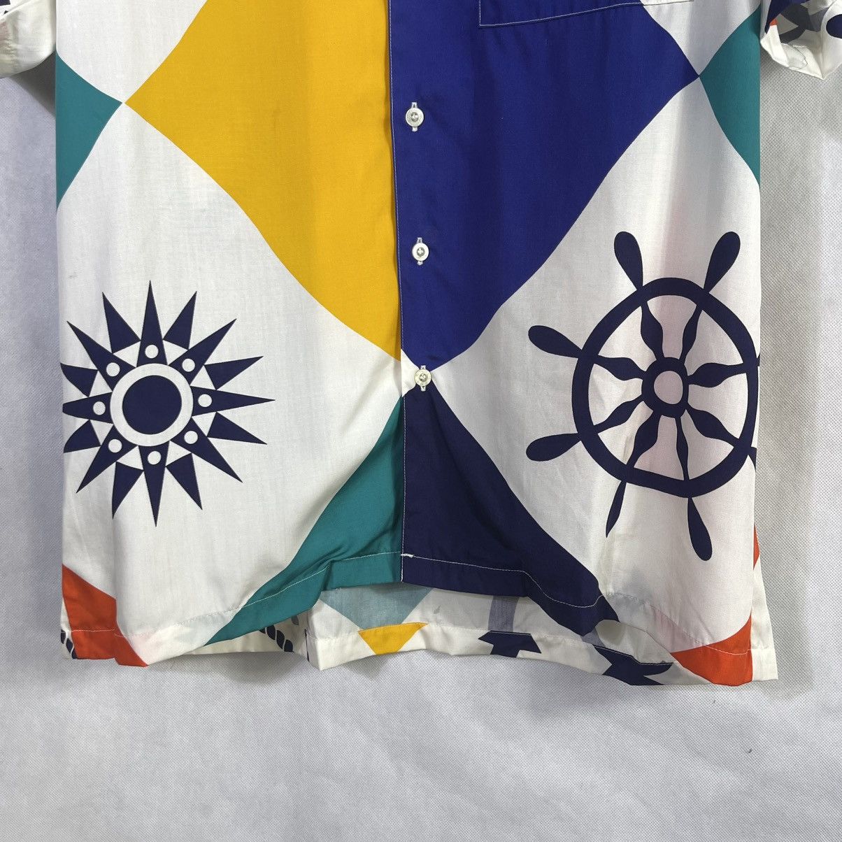 Vintage Rare! Vintage Modigliani Italy Nautical Sailing Rayon Shirt Size US M / EU 48-50 / 2 - 4 Thumbnail